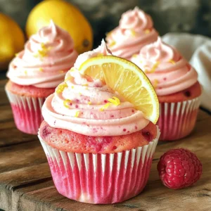 1. Preheat your oven to 350°F (175°C). This is key for even baking. 2. Line a standard cupcake pan with paper liners. This helps prevent the cupcakes from sticking. 3. Gather your tools: a mixing bowl, electric mixer, whisk, and a scoop for batter. 1. In a large mixing bowl, cream together the softened butter and sugar. Use an electric mixer for about 3-4 minutes until fluffy. 2. Add the eggs, one at a time. Mix well after each egg. Then add vanilla extract and lemon zest. Mix until all is combined. 3. In another bowl, whisk together the flour, baking powder, baking soda, and salt. This ensures even distribution of the dry ingredients. 4. Gradually add the dry mix to the butter mixture. Alternate with sour cream and lemonade. Start and end with the flour mix. Mix just until combined. Overmixing can make the cupcakes tough. 5. Gently fold in the raspberries. Take your time to keep them whole. This adds great texture and flavor. 1. Use a scoop or spoon to fill each cupcake liner about two-thirds full. This allows room for rising. 2. Bake in the preheated oven for 18-20 minutes. Check doneness by inserting a toothpick. It should come out clean. 3. Let the cupcakes cool in the pan for 5 minutes. Then transfer them to a wire rack. Cooling completely before decorating helps keep them moist. To make the best Raspberry Lemonade Cupcakes, avoid key baking mistakes: - Overmixing the batter can make your cupcakes tough. Mix just until combined. - Measuring flour incorrectly can lead to dry cupcakes. Spoon flour into the cup and level it off. - Not preheating the oven means your cupcakes won’t rise properly. Always check your oven temp. To check if your cupcakes are done, use a toothpick. Insert it into the center of a cupcake. If it comes out clean, they are ready. If it has batter on it, bake for a few more minutes. When frosting your cupcakes, here are some best practices: - Use a piping bag for a neat look. It helps control the amount of frosting. - Start with a thin layer of frosting, then add more if needed. This technique prevents crumbs from mixing in. - Consider chilling your cupcakes for a short time before frosting. This helps the frosting set better. For unique topping combinations, try these ideas: - Top with fresh raspberries and a sprinkle of lemon zest for a bright look. - Use lemon curd as a filling before frosting for extra flavor. - Drizzle some raspberry sauce on top for a sweet touch. These tips will help you create cupcakes that are not only delicious but also visually appealing! {{image_4}} You can swap fruits to change the flavor. Try strawberries, blueberries, or peaches. Each fruit adds its own unique taste. You can also mix different fruits for a fun twist. For added zest, use lime or orange zest instead of lemon. This gives your cupcakes a new and exciting flavor. Extracts can also boost the taste. Use almond or coconut extract for a fun surprise. These small changes will keep your cupcakes fresh and interesting. How you serve these cupcakes can make a big impact. Use colorful cupcake liners to match your theme. Consider a pastel-colored platter for a springtime feel. You can also add fun decorations. Edible flowers or candy can make them pop. For a special event, try themed decorations. Use mini flags or personalized toppers that fit your party. Simple touches can make your cupcakes stand out. Don’t forget to garnish with fresh raspberries or a sprinkle of lemon zest. These small details will impress your guests and make your treats shine. To keep your Raspberry Lemonade Cupcakes fresh, store them in an airtight container. This keeps moisture in and prevents them from drying out. Make sure to let the cupcakes cool completely before placing them in the container. If you have frosted them, wait until the icing has set. The ideal storage temperature is room temperature for up to three days. If you need to store them longer, consider refrigeration, but be aware that this can change their texture. If you want to save some cupcakes for later, freezing is a great option. First, ensure the cupcakes are fully cooled. Wrap each cupcake tightly in plastic wrap. Then, place them in a freezer-safe bag or container. This will help keep them fresh for about three months. When you're ready to enjoy them, take the cupcakes out and let them thaw in the fridge overnight. For a quick thaw, leave them on the counter for about an hour. Enjoy your treats at their best! To keep your cupcakes moist, use sour cream in the batter. It adds richness and moisture. Make sure not to overmix the batter, as this can lead to dry cupcakes. Also, avoid baking for too long. Check them with a toothpick to find the right time. I suggest letting them cool properly before frosting. This helps to lock in the moisture. Yes, you can use frozen raspberries. They work well in cupcakes. However, they may make the batter a bit wetter. This can change the texture slightly but still tastes great. If you choose frozen berries, do not thaw them before adding. This helps keep their shape and flavor. These cupcakes pair well with a refreshing glass of iced tea or lemonade. A light fruit salad also complements their flavor nicely. For dessert pairings, consider a scoop of lemon sorbet. It matches the tangy notes of the cupcakes and adds a cool touch. In this blog post, we covered how to make Raspberry Lemonade Cupcakes. We explored key ingredients, customizations, and step-by-step instructions. I shared tips to perfect your cupcakes and offered variations for flavor and presentation. Remember, baking is all about having fun. Don’t be afraid to try new ideas. With practice, you’ll impress everyone with your delicious treats. Enjoy your baking journey and share your creations!
