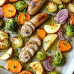 - 1 pound Italian chicken sausage, sliced into 1-inch pieces - 2 cups Brussels sprouts, trimmed and halved - 2 medium sweet potatoes, peeled and diced into 1-inch cubes - 1 red onion, cut into wedges - 1 crisp apple, cored and sliced into thin wedges - 4 cloves garlic, minced - 3 tablespoons extra-virgin olive oil - 1 teaspoon dried thyme - 1 teaspoon smoked paprika - Salt and freshly ground black pepper, to taste - Fresh parsley, finely chopped Gather these ingredients before you start. Using fresh produce makes a big difference in taste. Choose a good quality sausage for the best flavor. Sweet potatoes add warmth, while Brussels sprouts add crunch. A crisp apple provides a nice sweet touch. Don't skip the garlic; it brings everything together with its rich aroma. Using extra-virgin olive oil helps the veggies roast perfectly. The thyme and smoked paprika give depth to the dish. Salt and pepper are key to enhance the flavors. Finally, fresh parsley adds color and a refreshing finish. Enjoy the process of preparing these ingredients; it sets the stage for a delightful meal! - Preheat the oven to 425°F (220°C). A hot oven helps the food cook well. - Gather your ingredients: slice the sausage, halve the Brussels sprouts, dice the sweet potatoes, cut the onion, and slice the apple. Don’t forget to mince the garlic! - In a large bowl, combine the sausage, Brussels sprouts, sweet potatoes, onion, apple, and garlic. - Drizzle olive oil over the mixture. Add thyme, smoked paprika, salt, and pepper. Use your hands to mix everything well. Make sure every piece gets coated. - Line a baking sheet with parchment paper. Spread the sausage and veggies evenly on the sheet. This helps them roast nicely. - Roast in the oven for 25-30 minutes. Halfway through, stir the mixture for even cooking. The dish is ready when the sausage is cooked and the veggies are tender and caramelized. - Swap sausage types: Feel free to try different sausages. Turkey sausage works well for a lighter dish. Chorizo adds a spicy kick. - Incorporate different vegetables: Use seasonal veggies like carrots or parsnips instead of sweet potatoes. Squash can add a nice sweetness, too. - Avoid overcrowding the pan: Spread your sausage and veggies in one even layer. Overcrowding leads to steaming instead of roasting. This affects the texture and flavor. - How to know when it’s done: Check that the sausage is no longer pink and the veggies are tender. They should have a nice golden-brown color. - Rustic serving style: Serve directly from the sheet pan. This keeps it casual and fun. You can let everyone dig in. - Pairing with sides or sauces: A simple green salad pairs well. A drizzle of balsamic glaze adds a nice touch. Enjoy the meal with crusty bread to soak up the juices. {{image_4}} You can change the veggies based on the season. In winter, try root vegetables like carrots and parsnips. Their sweetness pairs well with the sausage. In spring, use fresh greens like asparagus or snap peas. They add color and crunch to your dish. Want more flavor? Add a pinch of chili flakes for some heat. This gives the dish a nice kick. You can also swap dried herbs for fresh ones. Fresh thyme or rosemary will make your meal pop with flavor. If you want a lighter option, use turkey sausage. It has great flavor and is leaner. For a plant-based dish, try using vegan sausage. It cooks well and still gives you that hearty feel. To store leftovers, let the dish cool first. Place it in an airtight container. This keeps the flavors fresh. You can store it in the fridge for up to three days. The best container types are glass or BPA-free plastic. These materials help maintain taste and texture. You can reheat in the oven or microwave. The oven gives a better texture. Preheat it to 350°F (175°C). Spread the food on a baking sheet. Heat for about 10-15 minutes until warm. If using a microwave, place food in a microwave-safe dish. Cover it with a lid or wrap. Heat in short bursts, stirring in between. This helps prevent hot spots. Yes, this dish is great for freezing. Allow it to cool completely. Place portions in freezer bags or containers. Remove as much air as possible. This helps prevent freezer burn. For thawing, move it to the fridge overnight. Reheat it in the oven or microwave as mentioned. Enjoy your meal just as delicious as the first time! The total cooking duration for this dish is about 40 minutes. This includes 15 minutes for prep and 25-30 minutes for roasting. Preheating the oven to 425°F (220°C) ensures even cooking. I recommend checking the mixture halfway through to stir, which helps everything cook nicely. Yes, you can use other vegetables! Some great substitutes include carrots, parsnips, or butternut squash. Feel free to mix and match based on what you have. Just keep in mind that cook times may vary. Thicker veggies may need more time, while softer ones cook faster. This dish is quite healthy! It features lean Italian chicken sausage and a variety of colorful veggies. Sweet potatoes add fiber and vitamins, while Brussels sprouts are packed with nutrients. Each serving offers protein, healthy fats from olive oil, and lots of vitamins. Enjoy this meal guilt-free, knowing it's nutritious and tasty! This post shared a simple yet tasty recipe with chicken sausage, veggies, and spices. You learned how to prepare, mix, and roast these ingredients for a delicious meal. Remember the tips for variations and storage to keep it fresh. Cooking can be flexible, so try your own ideas! You can enjoy this dish any season by swapping ingredients. Now, gather your ingredients and enjoy a healthy, homemade dish that brings comfort and flavor to your table.