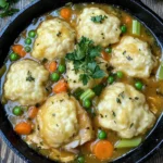 - 1 lb boneless, skinless chicken thighs - Olive oil, salt, and pepper for seasoning - 1 medium onion, diced - 2 carrots, diced - 2 celery stalks, diced - 3 cloves garlic, minced - 4 cups chicken broth - 1 teaspoon dried thyme - 1 teaspoon smoked paprika - Salt and freshly cracked pepper to taste - 1 cup frozen peas - 2 cups all-purpose flour - 1 tablespoon baking powder - 1/2 teaspoon salt - 3/4 cup milk - 1/4 cup unsalted butter, melted Gather these simple ingredients, and let’s create a warm and hearty meal. The chicken thighs bring a rich flavor, while the veggies add crunch and sweetness. The broth, seasoned with thyme and paprika, makes each bite comforting. The dumplings, fluffy and light, sit on top like little pillows of joy. This dish feels like a hug on a plate. First, heat 1 tablespoon of olive oil in a large cast-iron skillet over medium heat. Once the oil is hot, add 1 pound of boneless, skinless chicken thighs. Season the chicken with salt and pepper. Sauté the chicken for about 5 to 7 minutes. You want it browned and cooked all the way through. When done, remove the chicken from the skillet and set it aside on a plate. In the same skillet, toss in the diced vegetables. Add 1 medium onion, 2 diced carrots, and 2 diced celery stalks. Sauté these for about 5 to 6 minutes until they become soft and fragrant. Next, add 3 cloves of minced garlic and sauté for an extra minute. This will enhance the flavor of your dish. Pour in 4 cups of chicken broth into the skillet, stirring well. Return the cooked chicken to the skillet. Add 1 teaspoon of dried thyme, 1 teaspoon of smoked paprika, and a cup of frozen peas. Mix everything well and bring it to a gentle simmer. This step melds all the flavors together, making it delicious. While the chicken mixture simmers, let's prepare the dumpling batter. In a medium mixing bowl, whisk together 2 cups of all-purpose flour, 1 tablespoon of baking powder, and 1/2 teaspoon of salt. Gradually stir in 3/4 cup of milk and 1/4 cup of melted unsalted butter. Mix until just combined. Be careful not to overmix, or the dumplings will turn out tough. Now, it's time to cook the dumplings. Using a spoon, drop generous dollops of the batter onto the simmering chicken mixture. Cover the skillet with a lid. Allow the dumplings to steam for about 12 to 15 minutes. They should puff up and be fully cooked in the center. After the time is up, remove the lid and taste the sauce, adjusting the seasoning with salt and pepper as needed. If you want a thicker sauce, let it simmer uncovered for a few more minutes. To make the best dumplings, mix the batter gently. Overmixing can make them tough. You want them soft and fluffy. Use a spoon to drop the batter onto the simmering chicken. This helps them cook evenly. Make sure the heat is just right. Too high can burn them, while too low may leave them raw. Seasoning is key to a great broth. Start with good chicken broth. Add salt and pepper to taste. Dried thyme and smoked paprika add depth. For extra flavor, try adding herbs like parsley or dill. You can even toss in a splash of lemon juice for brightness. Taste as you go to get it just right. A cast-iron skillet is a chef's best friend. It retains heat well, giving you even cooking. After each use, clean it with warm water and a soft sponge. Avoid soap, as it can strip the seasoning. Dry it completely to prevent rust. Occasionally, rub a little oil on the surface to maintain its non-stick quality. This care will help your skillet last for years. {{image_4}} You can make chicken and dumplings even better by adding veggies. Fresh or frozen, they boost flavor and nutrition. Here are some ideas: - Green beans: They add a nice crunch. - Corn: Sweet corn gives a pop of color and taste. - Bell peppers: Use any color for sweetness and crunch. - Zucchini: It cooks quickly and adds moisture. Feel free to mix and match based on the season. Spring brings peas and asparagus, while fall may inspire you to add squash or root veggies. While chicken thighs are great, you can switch things up. Here are some options: - Chicken breasts: They cook faster and are leaner. - Turkey: This works well, especially around holidays. - Duck or goose: Rich and flavorful, these can impress guests. - Tofu: For a vegetarian option, it absorbs flavors well. Each protein brings its unique taste and texture to the dish. Adjust cooking times based on what you choose. Enhancing flavor is key to a rich dish. Here are some ways to do this: - Fresh herbs: Add parsley, thyme, or rosemary for a fresh touch. - Spices: Try cumin or coriander for warmth. - Hot sauce: A dash can add a spicy kick. - Soy sauce or Worcestershire: These deepen the sauce flavor. Mix and match these ingredients to create your signature dish. Test and adjust until you find what you love. Store chicken and dumplings in an airtight container. This helps keep flavors fresh. Place leftovers in the fridge. They stay good for about 3-4 days. If you need to store them longer, consider freezing. To reheat, use the stovetop for best results. Place the chicken and dumplings in a skillet. Add a splash of chicken broth or water. Heat over low heat and stir gently. This keeps the dumplings soft and fluffy. To freeze, let the dish cool completely. Then, portion it into freezer-safe containers. Seal tightly to avoid freezer burn. When ready to eat, thaw it overnight in the fridge. Reheat on the stovetop for a tasty meal. Chicken and dumplings can last about 3 to 4 days in the fridge. Store them in an airtight container. This keeps them fresh and safe to eat. Make sure to cool them to room temperature before putting them in the fridge. This prevents moisture build-up, which can spoil your meal faster. Yes, homemade chicken broth adds great flavor! Using your own broth is better than store-bought. You control the salt and spices. Plus, it can make the dish taste richer. If you have time, simmer some chicken bones with veggies for a few hours. This gives you a tasty base for your chicken and dumplings. Tough dumplings often happen from overmixing. Mix the dough just until combined. Another reason could be cooking them too long. Always follow the steaming time in the recipe. If your dumplings are tough, try adding a little more milk next time. This can keep them soft and fluffy. Yes, you can prepare parts of this dish ahead of time. Cook the chicken and veggies, and store them in the fridge. Make the dumpling batter fresh when you are ready to cook. For reheating, warm the chicken mixture on low heat. Then, add the dumplings, cover, and steam as directed. This keeps the flavors fresh and the dumplings soft. In this post, we explored a simple chicken and dumplings recipe. I shared key ingredients, easy steps, and helpful tips. Cooking your own meal builds confidence and warms hearts. Remember, you can mix in your favorite veggies and try different meats. Storing leftovers properly keeps them fresh. This dish can adapt to fit your taste and needs. Now you can create a cozy meal any day. Enjoy your cooking adventure!
