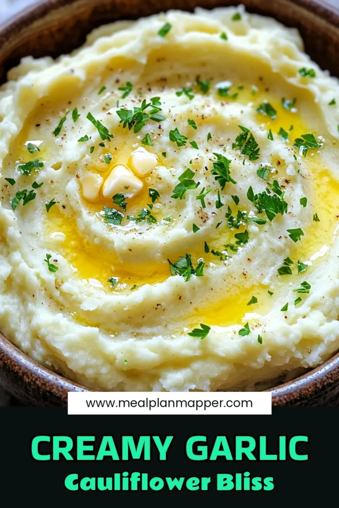 Indulge in the rich flavors of Creamy Garlic Parmesan Mashed Cauliflower, a delicious twist on a classic favorite! With simple ingredients and an easy cooking method, this dish is perfect for family dinners or entertaining guests. Get creamy, savory goodness in just 20 minutes and wow your taste buds! Click to explore the full recipe and elevate your mealtime experience. #MashedCauliflower #HealthyRecipes #ComfortFood #LowCarbDishes