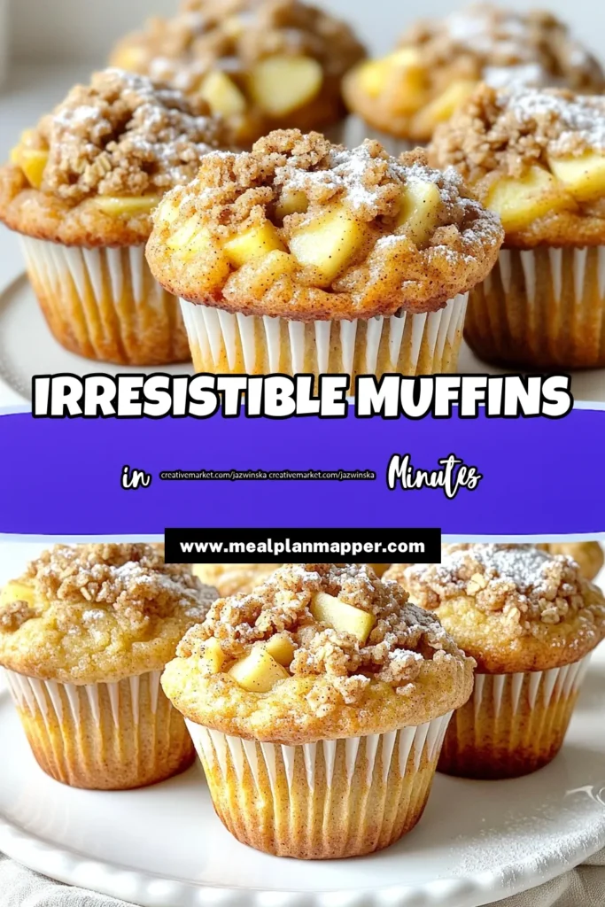Indulge in the delightful taste of Apple Cinnamon Streusel Muffins! With the perfect blend of fluffy muffins and a crunchy streusel topping, these easy-to-follow recipes will delight your family and friends. Made with fresh Granny Smith apples and warm cinnamon, they're perfect for breakfast or a snack. Click through to get the full recipe and experience the joy of baking these scrumptious muffins! #AppleRecipes #BakingAtHome #MuffinRecipe #ComfortFood