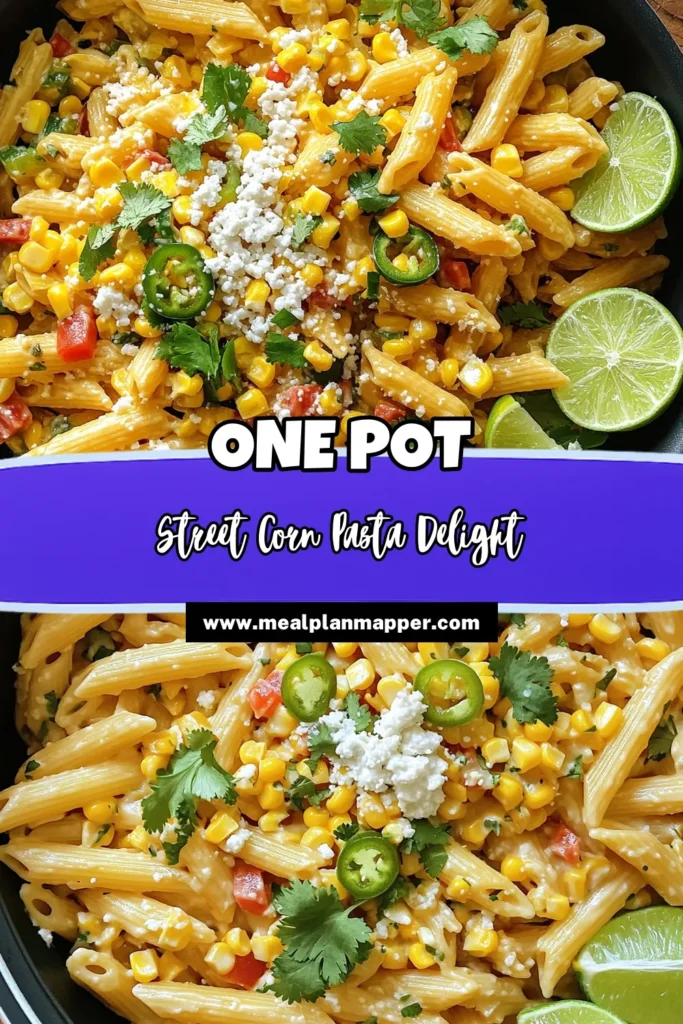 Savor the delicious flavors of this Street Corn One-Pot Pasta! In just 30 minutes, you can create a vibrant dish bursting with sweet corn, zesty lime, and creamy Cotija cheese. Perfect for a quick weeknight dinner or a gathering with friends, this recipe is sure to impress. Dive into the simple steps and elevate your cooking game! Click through to discover the full recipe and bring this mouthwatering dish to your table today!