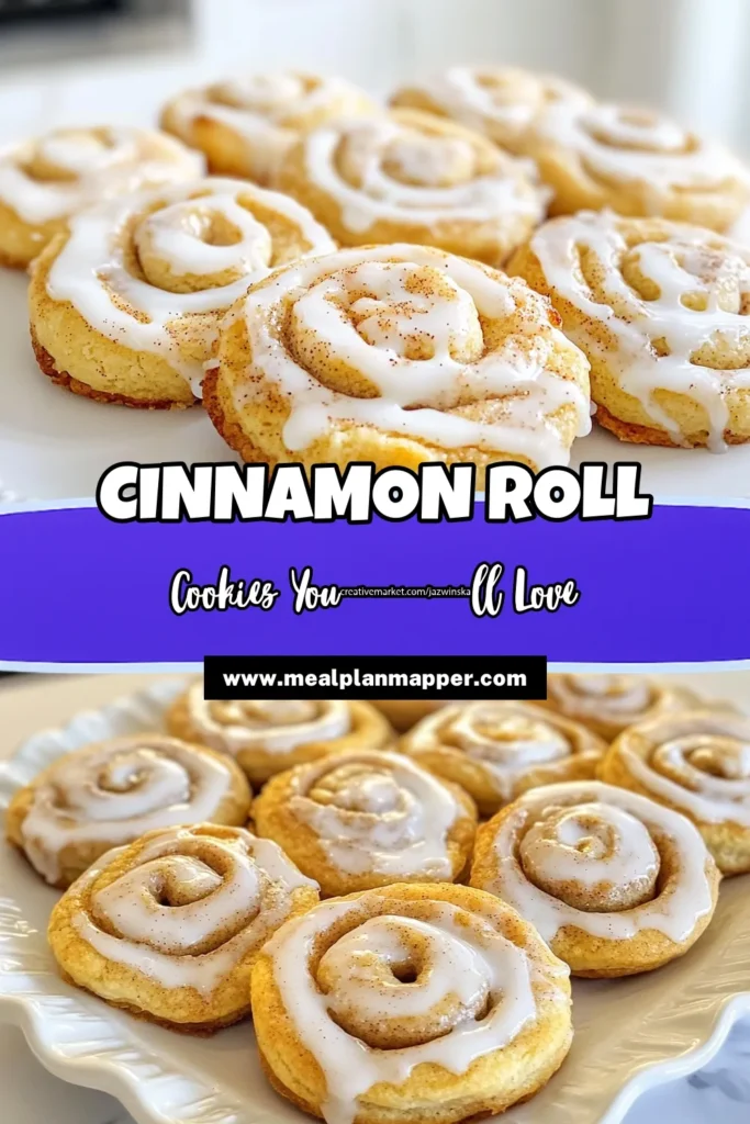 Indulge in the sweetness of Cinnamon Roll Cookies! These buttery cinnamon cookies are a delightful twist on traditional recipes with cinnamon, blending rich flavors and an easy cookie glaze for the perfect finishing touch. Great for any dessert table, these cookie recipes with brown sugar are a must-try. Enjoy the warm, gooey goodness with family and friends! Save this recipe to elevate your baking game! #CinnamonRollCookies #DessertRecipes #CookieGlaze #BakingJoy