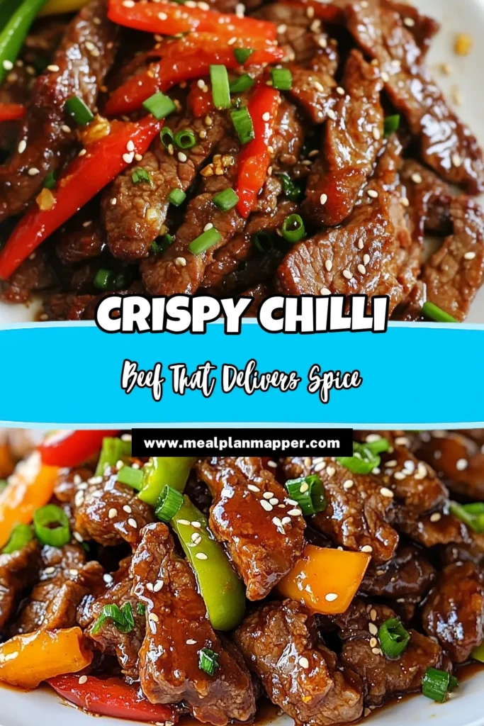 Discover the irresistible Crispy Chilli Beef, an easy and delicious addition to your dinner rotation! This Flank Steak recipe is perfect for a quick dinner and brings the heat with a spicy beef stir-fry that’s sure to impress. With vibrant bell peppers and a tasty sauce, this Asian beef dish is ideal for busy weeknights. Don’t miss out on this flavorful meal—save the recipe for your next cooking adventure! #CrispyChilliBeef #FlankSteakRecipes #SpicyBeefStirFry #QuickDinnerRecipes