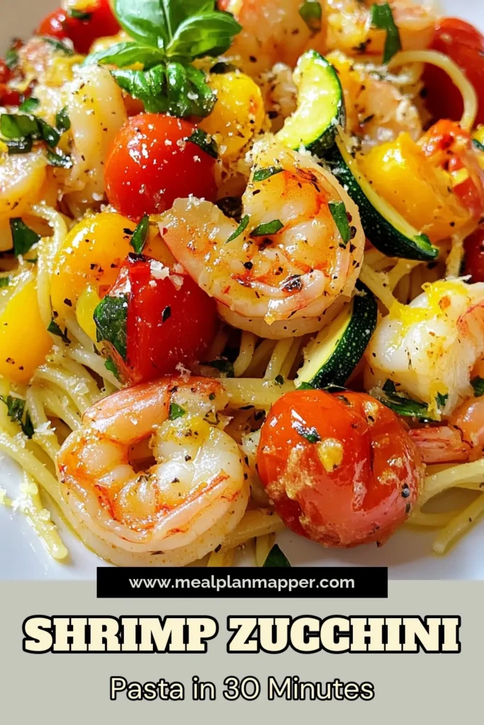 Discover this delicious and easy shrimp pasta recipe featuring fresh tomato and zucchini for a healthy meal! This Tomato Zucchini Shrimp Pasta is a perfect blend of flavors, making it a great choice for Mediterranean shrimp recipes. In just 30 minutes, you can whip up this easy shrimp linguine that will impress your family and friends. Grab the recipe and get ready to enjoy a nutritious dinner. Save this for later! #ShrimpPastaRecipe #HealthyPastaDishes #MediterraneanShrimpRecipes #EasyShrimpLinguine