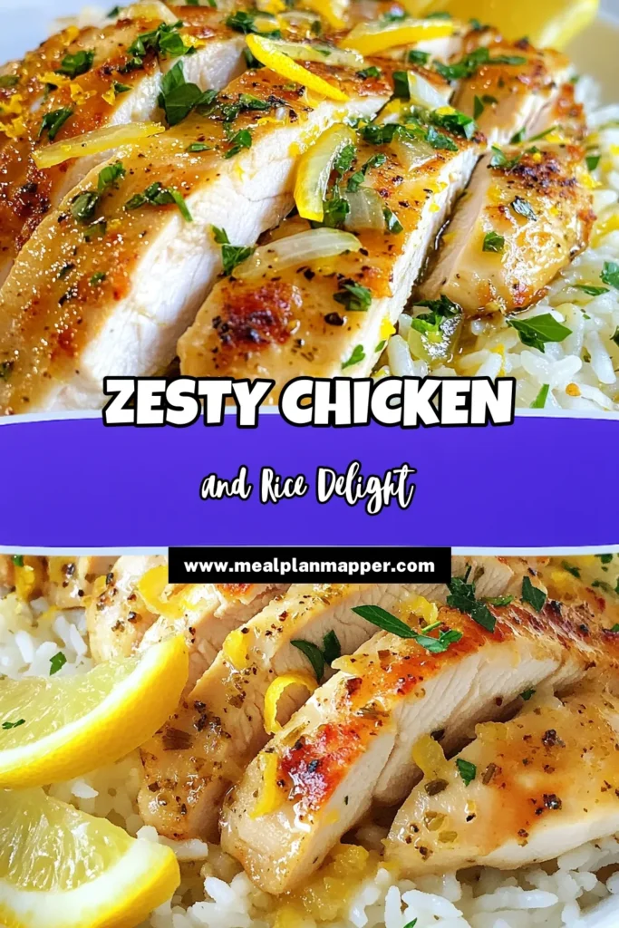 Discover a fresh and flavorful meal with this Lemon Herb Chicken recipe paired with zesty chicken and rice! It's the perfect easy lemon chicken dinner that combines tender marinated chicken with aromatic basmati rice. This quick chicken marinate recipe is ideal for weeknight dinners, delivering delicious results in just 45 minutes. Elevate your menu today and enjoy a delightful dish! Save this recipe now! #LemonHerbChicken #ChickenAndRice #EasyDinner #BasmatiRiceRecipes