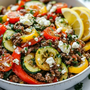 Mediterranean Ground Beef Stir Fry Flavorful and Easy