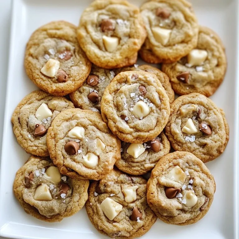 - 1 cup unsalted butter, softened to room temperature - 1 cup packed brown sugar - 1/2 cup granulated sugar - 2 large eggs at room temperature - 1 teaspoon pure vanilla extract - 3 cups all-purpose flour, sifted - 1 teaspoon baking soda - 1/2 teaspoon fine sea salt - 1 cup white chocolate chips - 1 cup semi-sweet chocolate chips - 1 cup chopped macadamia nuts (optional, for a gourmet touch) - Flaky sea salt for a finishing sprinkle Using high-quality ingredients makes a big difference. Choose fresh, unsalted butter for a rich flavor. The brown sugar should be packed tightly for the right sweetness. Look for pure vanilla extract, not imitation, to get the best taste. Sift your flour to remove lumps and get a light texture. For the chocolate chips, select a brand that you love. Good chocolate enhances the overall flavor. And if you decide to use macadamia nuts, pick ones that are whole or roughly chopped for a nice crunch. You can add a few extras to make these cookies even better. Chopped nuts like pecans or walnuts work well if you want a twist. Try adding a bit of instant coffee for a deeper flavor. You could also mix in dried fruits like cranberries or cherries for a different taste. Lastly, a sprinkle of flaky sea salt on top adds a nice contrast to the sweetness. These options let you create a cookie that is truly your own. {{ingredient_image_2}} To make Marry Me Cookies, start with simple steps. First, gather your ingredients. You need butter, sugars, eggs, flour, baking soda, salt, and chocolate chips. Have your baking sheets and parchment paper ready too. Preheat your oven to 350°F (175°C) for the best baking results. 1. Creaming: In a large bowl, mix softened butter with brown and granulated sugar. Use a hand mixer for about 2-3 minutes. You want it light and fluffy. 2. Adding Eggs: Add the eggs one by one. Mix well before each addition. This helps make the dough smooth. Then, stir in the vanilla extract. 3. Dry Ingredients: In another bowl, sift together flour, baking soda, and salt. This keeps your cookies soft and fluffy. 4. Combining: Slowly add the dry mix to the wet ingredients. Mix gently. You want it just combined to avoid tough cookies. 5. Chocolate Chips and Nuts: Fold in white chocolate chips, semi-sweet chips, and macadamia nuts if you like. Make sure they spread evenly in the dough. 6. Scoop: Use a tablespoon or cookie scoop to drop dough mounds on lined baking sheets. Leave about 2 inches between each mound. 7. Sprinkling: Before baking, add a pinch of flaky sea salt on top. This enhances the flavor and adds a nice touch. 8. Baking: Place the sheets in the oven and bake for 10-12 minutes. Look for light golden edges. The centers will firm as they cool. 9. Cooling: Let the cookies sit on the sheets for 5 minutes. Then, transfer them to wire racks to cool completely. This helps keep them soft. For the best taste and look, serve the cookies warm. Arrange them on a pretty platter. Add a few chocolate chips around the cookies for style. A light dusting of powdered sugar can make them even more special. Enjoy these cookies with friends or family. They are sure to impress! When making Marry Me Cookies, watch out for these errors: - Overmixing the dough: This can make cookies tough. Mix just until combined. - Using cold butter: Softened butter blends better with sugars. Let it sit out first. - Skipping the salt: A pinch of flaky sea salt enhances the sweet flavor. Don’t skip it. - Not measuring flour properly: Use a spoon to scoop flour into the cup. Level it with a knife. Getting the right texture is key. Follow these tips: - Cream butter and sugars well: Aim for a light and fluffy mix. This adds air and helps cookies rise. - Use room temperature eggs: They mix better. Cold eggs can lead to uneven dough. - Avoid overbaking: Cookies should look slightly soft in the center. They firm up as they cool. - Cool on racks: This prevents sogginess. Let air circulate around the cookies. Want to impress? Try these ideas: - Add spices: A dash of cinnamon or nutmeg gives warmth and depth. - Decorate with chocolate drizzle: Melt chocolate and drizzle over cooled cookies for flair. - Use different nuts: Try walnuts or pecans for a unique crunch. - Make cookie sandwiches: Fill two cookies with cream cheese frosting for a fun twist. These tips can help you create cookies that are not just good but truly unforgettable! Pro Tips Use Room Temperature Ingredients: Ensure your butter and eggs are at room temperature for a smoother batter and better texture. Don't Overmix the Dough: Mix the dry ingredients into the wet just until combined to keep the cookies tender and chewy. Chill the Dough: For thicker cookies, chill the dough for at least 30 minutes before baking to prevent excessive spreading. Experiment with Mix-Ins: Feel free to substitute the chocolate chips or nuts with your favorites, like dried fruits or different types of chocolate! {{image_4}} You can make gluten-free Marry Me Cookies easily. Substitute all-purpose flour with a 1:1 gluten-free flour blend. Look for one that contains xanthan gum. This helps mimic the texture of regular cookies. Follow the same recipe steps. You’ll still enjoy a chewy and delicious treat. To make vegan Marry Me Cookies, replace the butter with coconut oil or vegan butter. For the eggs, use flax eggs. Mix one tablespoon of ground flaxseed with three tablespoons of water. Let it sit for five minutes to thicken. Use non-dairy chocolate chips to keep it vegan. These cookies will be just as yummy! You can mix things up with different flavors. Here are some ideas: - Nutty Delight: Add chopped walnuts or pecans for extra crunch. - Coconut Bliss: Stir in shredded coconut for a tropical twist. - Minty Fresh: Use mint chocolate chips for a fresh flavor. - Spicy Pumpkin: Add pumpkin spice for a fall-inspired cookie. Feel free to experiment. You might find a new favorite! To keep your Marry Me Cookies fresh, store them in an airtight container. This helps keep moisture in and prevents them from going stale. Place a piece of bread in the container with the cookies. The bread will help keep them soft for longer. You can also store cookies at room temperature, away from sunlight. If you want to keep them for more than a week, refrigeration is a good option. Just remember, cookies can become a bit hard in the fridge, so let them sit at room temperature before enjoying. Freezing Marry Me Cookies is easy and a great way to save some for later. First, let the cookies cool completely. Once they are cool, place them in a single layer on a baking sheet. Freeze them for about an hour. This prevents them from sticking together. After one hour, transfer the cookies to a freezer-safe bag or container. Make sure to remove excess air from the bag. They can last up to three months in the freezer. When you're ready to enjoy them, simply thaw at room temperature. To reheat your Marry Me Cookies, preheat your oven to 350°F (175°C). Place the cookies on a baking sheet. Heat them for about 5 to 7 minutes. This warms them up and makes them soft again. If you prefer, you can also use a microwave. Just heat them for 10 to 15 seconds. Be careful not to overheat, or they might become tough. Enjoy your warm cookies with a glass of milk or a cup of coffee! Marry Me Cookies stand out due to their rich flavors and textures. You get a mix of white and semi-sweet chocolate chips. This blend adds depth and sweetness that is hard to resist. The macadamia nuts offer a delightful crunch. They make each bite fun and exciting. Then, the sprinkle of flaky sea salt brings out the sweetness even more. This contrast makes the cookies really special. Yes, you can easily make a smaller batch of Marry Me Cookies. Just cut the ingredients in half. For example, use half a cup of butter instead of one cup. This lets you enjoy fresh cookies without extra leftovers. You can also use one egg instead of two. Keep the baking time the same, but check them a bit earlier. This way, you can adjust to your needs. You can make Marry Me Cookies extra special for a proposal. First, shape the cookies into hearts for a romantic touch. Use cookie cutters for fun shapes. Second, add a note with the cookies. Write a sweet message or the proposal itself. Lastly, serve them in a lovely box or on a nice plate. This makes the moment even more memorable. In this post, we explored the key ingredients for Marry Me Cookies and how to prepare them. I shared tips for perfect texture and avoiding common mistakes. You learned about different variations, including gluten-free and vegan options. Plus, I explained how to store and freeze your cookies. As you bake, remember that these cookies are about love and joy. Enjoy sharing them with others, or keep them for yourself. Happy baking!