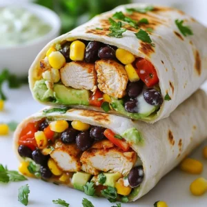 - 2 boneless, skinless chicken breasts - 1 tablespoon olive oil - ½ cup Chipotle Ranch dressing (store-bought or homemade) - 1 cup cooked brown rice - 1 cup black beans, rinsed and drained - 1 cup corn kernels (fresh or frozen) - 1 cup shredded lettuce - 1 cup diced tomatoes - 1 ripe avocado, sliced - 4 large flour tortillas - 1 teaspoon garlic powder - 1 teaspoon onion powder - 1 teaspoon smoked paprika - ½ teaspoon ground cumin - Salt and freshly ground black pepper to taste - Fresh cilantro, finely chopped {{ingredient_image_2}} First, I mix the olive oil, garlic powder, onion powder, smoked paprika, and ground cumin in a bowl. I add salt and pepper to taste. This blend gives the chicken a great flavor. Next, I rub this mix all over the chicken breasts. Make sure to coat them well. This step ensures the chicken is tasty. I heat a non-stick skillet over medium heat. Once hot, I add the seasoned chicken breasts. I cook them for about 6-7 minutes on each side. I check that the chicken is golden brown and reaches an internal temperature of 165°F. After cooking, I let the chicken rest for 5 minutes. Then, I slice it into thin strips. This helps keep the juices in. I warm each flour tortilla in a skillet for 20-30 seconds on each side. This makes them soft and easy to roll. After warming, I place a tortilla on a plate. I start layering the fillings. First, I add brown rice, then black beans. Next, I sprinkle corn and diced tomatoes. After that, I add shredded lettuce and sliced avocado. Finally, I place the chicken strips on top. I drizzle a good amount of Chipotle Ranch dressing over everything. This makes each bite full of flavor. To wrap the burrito, I fold the sides inward. Then, I roll it up tightly from the bottom. I repeat this for all the tortillas. For a nice touch, I cut each burrito in half and garnish with fresh cilantro. To cook chicken breasts well, start with even thickness. You can pound them gently if needed. Next, season the chicken well. I like to mix olive oil, garlic powder, onion powder, smoked paprika, and cumin. Add salt and pepper to taste. Heat your skillet to medium heat before adding the chicken. Cook each side for 6-7 minutes. The chicken is done when it reaches 165°F. Let it rest for 5 minutes, then slice it thinly. Warming tortillas is key to a good burrito. Use a non-stick skillet and heat it over low heat. Place each tortilla in the skillet for about 20-30 seconds. Flip it over and warm the other side. The goal is to make them soft and flexible. This helps prevent tearing when you wrap your burrito. You can also cover them with a clean towel to keep them warm. To make your burrito even better, think about adding some extra toppings. Fresh cilantro adds a nice touch. You can also include jalapeños for a spicy kick. A squeeze of lime juice brightens the flavors too. If you love cheese, sprinkle some shredded cheese on top. Experiment with these extras to find your perfect mix! Pro Tips Marinate for More Flavor: Allow the chicken to marinate in the spice blend and olive oil for at least 30 minutes or up to overnight in the fridge for an enhanced flavor profile. Use Fresh Ingredients: Whenever possible, opt for fresh produce like tomatoes and avocados. They add brightness and freshness to your burrito. Customize Your Fillings: Feel free to add or substitute fillings based on your preference, such as sautéed peppers, cheese, or different beans for variety. Grill for Extra Texture: After assembling, consider grilling the burrito on a panini press or skillet for a crispy exterior and warm interior. {{image_4}} You can make this burrito meat-free. Use grilled veggies like bell peppers and zucchini instead of chicken. Black beans still add protein and flavor. For a vegan option, replace the Chipotle Ranch dressing with a cashew-based sauce or a tangy avocado spread. You can also use tofu or tempeh for added texture and protein. If you love heat, add jalapeños or hot sauce to your burrito. You can mix chopped spicy peppers into the chicken seasoning or garnish with a spicy salsa. Another idea is to use a spicy Chipotle Ranch dressing or add a dash of cayenne pepper to the mix. You don’t have to stick with Chipotle Ranch. Try a creamy avocado dressing or a zesty cilantro lime sauce for fresh flavor. A salsa verde or a smoky BBQ sauce can also work well. Each sauce brings a new twist to your burrito. Feel free to experiment and find your favorite! After enjoying your Chipotle Ranch Chicken Burrito, store any leftovers in an airtight container. This keeps the burrito fresh. Make sure to let the burrito cool before sealing it. You can keep it in the fridge for up to 3 days. If you want to save it for longer, consider freezing it. To reheat your burrito, unwrap it from the container. You can use a microwave or a skillet. If using a microwave, cover the burrito with a damp paper towel. Heat it for about 1-2 minutes, checking to see if it's warm throughout. For a skillet, heat it on medium heat for 5-7 minutes, turning it occasionally. This gives you a nice crispy texture outside. If you want to freeze your burritos, wrap each one tightly in plastic wrap. After that, put them in a freezer-safe bag. You can freeze them for up to 3 months. When you’re ready to eat, thaw them in the fridge overnight. Then, follow the reheating instructions to enjoy a tasty meal again! To make Chipotle Ranch dressing, blend these ingredients: - ½ cup ranch dressing - 1 tablespoon chipotle peppers in adobo sauce - 1 teaspoon lime juice - Salt to taste Mix until smooth. You can adjust the spice level by adding more or fewer chipotle peppers. This dressing adds a tasty kick to your burrito. Yes, you can. Here are some tasty options: - Ground turkey - Beef strips - Shredded pork - Tofu for a vegetarian choice Each protein offers a different flavor. Cook them similarly to the chicken. The method stays the same; just change the protein. A Chipotle Ranch Chicken Burrito has about 600 calories. This can vary based on how much dressing and filling you add. For a lighter option, use less dressing or skip some cheese. Keep in mind that using whole ingredients gives you the best taste and health benefits. We've explored the ingredients, cooking steps, tips, and variations for making a delicious Chipotle Ranch Chicken Burrito. You can use different proteins or try veggie options to suit your needs. Don’t forget about storage techniques for leftovers! In any case, you’ll enjoy a tasty meal. Experiment with the ingredients and make it your own. Now, go ahead and create a chipotle burrito you'll love!