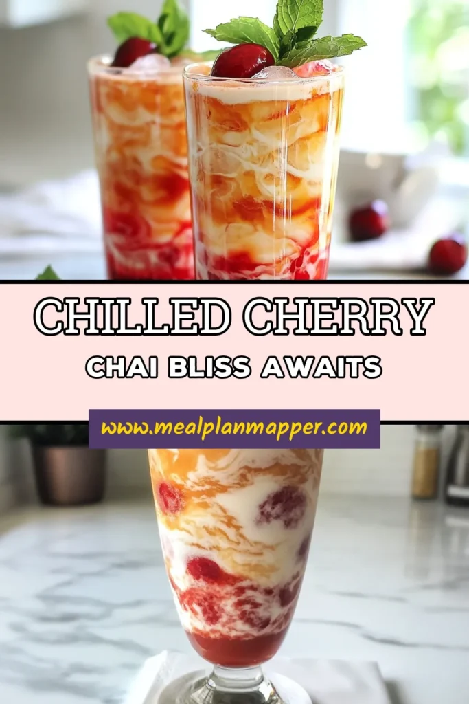 Quench your thirst with our Iced Cherry Chai, a delightful twist on classic chai that’s perfect for hot days. This Cherry Chai Recipe combines fragrant chai spices, fresh or frozen cherries, and a creamy milk finish for a Refreshing Iced Tea experience. Homemade Chai Beverage has never been easier! Enjoy this simple, flavorful treat—click and save for your summer drink collection! #IcedCherryChai #ChaiIcedDrink #RefreshingIcedTea #HomemadeChai
