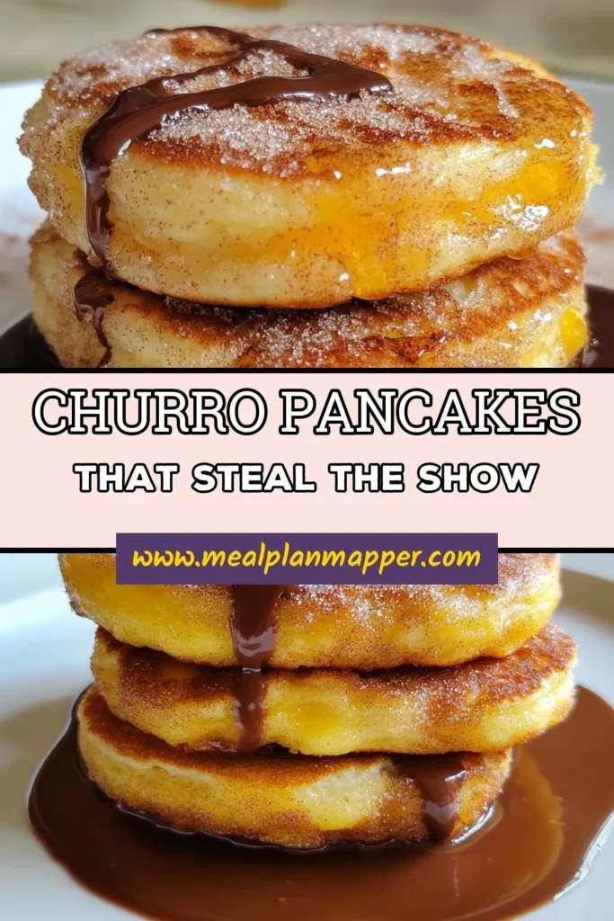 Indulge in the deliciousness of churro pancakes with this easy Spanish pancake recipe. These cinnamon sugar pancakes are fluffy and full of flavor, perfect for a churro-inspired breakfast. Drizzle with chocolate sauce for a sweet twist! Your family will love these scrumptious treats that are quick to make and easy to serve. Save this recipe for a delightful morning! #ChurroPancakes #SpanishPancakeRecipe #CinnamonSugarPancakes #ChurroInspiredBreakfast