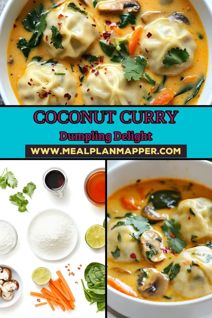 Warm up with this delightful Coconut Curry Dumpling Soup! This vegan curry soup recipe features homemade dumplings, creamy coconut milk soup, and fresh veggies. Perfect for a comforting meal, this vegetarian curry dish is easy to make and packed with flavor. Dive into the deliciousness and impress your family with this cozy bowl of goodness! Save this recipe for later and enjoy every spoonful! #CurryRecipes #VeganSoup #HealthyEating #ComfortFood
