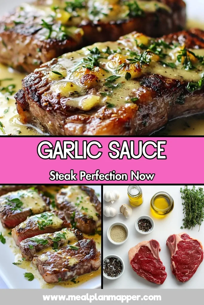 Discover the ultimate sizzling steak recipe with our ribeye steak cooking guide! This easy steak dinner features a delicious creamy garlic sauce recipe that elevates the flavors of perfectly seared ribeye steaks. Impress your guests with the rich garlic cream sauce that’s simple to make. Ready to savor this mouthwatering dish? Click for the full recipe and bring dinner to life! #SteakDinner #GarlicCreamSauce #EasyRecipes #RibeyeSteak
