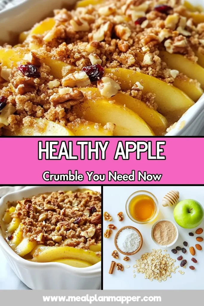 Start your day with this deliciously healthy apple crumble! This breakfast apple crumble recipe features an almond flour crumble, making it a perfect vegan and gluten-free option. Easy to make, this healthy apple crumble combines spiced apples with a crunchy topping that’s both nutritious and satisfying. Serve warm with almond milk for a delightful morning treat. Don’t forget to save this recipe! #HealthyAppleCrumble #VeganBreakfast #GlutenFreeRecipe #BreakfastCrumble