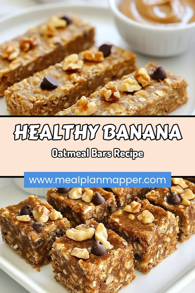 Looking for a healthy snack recipe? Try these delicious banana oatmeal energy bars! Made with simple ingredients, this no-bake energy bars recipe features ripe bananas, rolled oats, and almond butter for a nutritious bite. They're easy to make and perfect for any time of day. Just 35 minutes to a tasty treat! Save this easy energy bar recipe and delight in wholesome snacking! #BananaOatmealEnergyBars #HealthySnack #NoBakeEnergyBars #EnergyBarRecipe