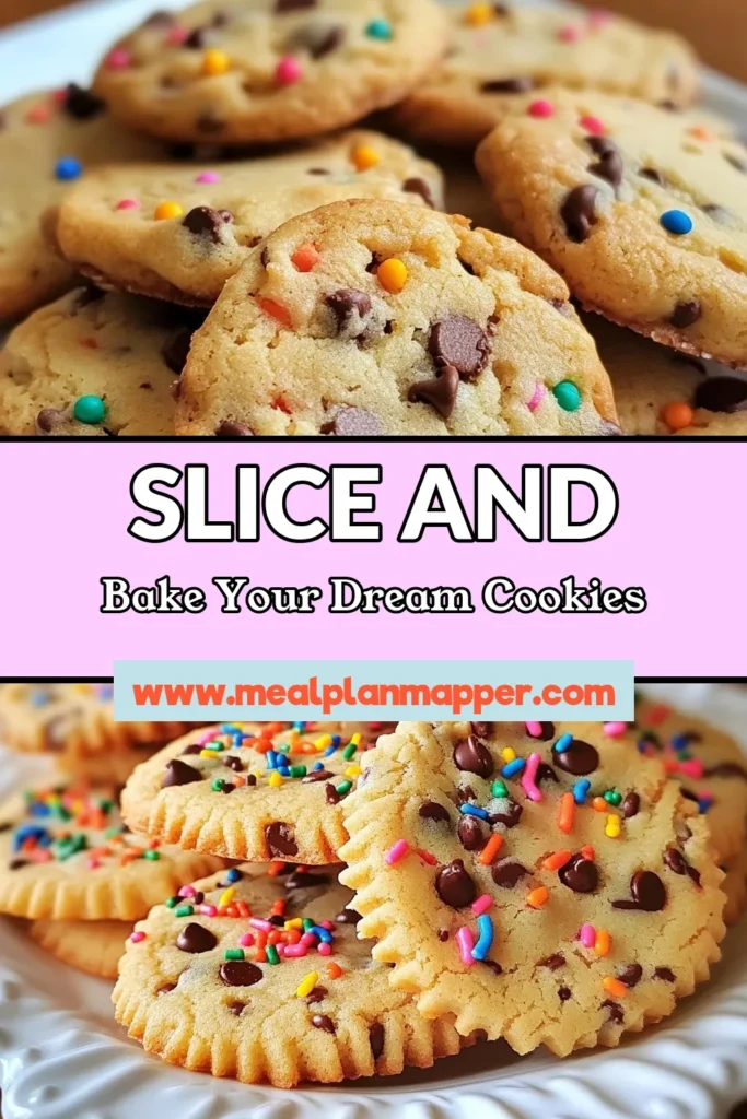 Indulge in these flavorful slice and bake cookies, a simple and easy cookie recipe that everyone will love! This homemade cookie recipe features classic chocolate chip cookies with a twist. Prepare the slice and bake cookie dough in no time and enjoy warm, freshly baked cookies anytime. Perfect for any occasion, these cookies are sure to impress. Save this easy recipe to try later! #SliceAndBakeCookies #EasyCookieRecipe #HomemadeCookies #ChocolateChipCookies