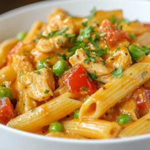 - 12 oz pasta (penne or fettuccine) - 1 cup diced tomatoes (fresh or canned) - 1 cup heavy cream - 2 cups vegetable broth To make this dish, you need a few key items. Start with 12 oz of your favorite pasta. Penne or fettuccine works best. Choose 1 cup of either fresh or canned diced tomatoes to add flavor. You also need 1 cup of heavy cream for that rich texture. Finally, grab 2 cups of vegetable broth to cook the pasta and give it extra taste. - 2 teaspoons Cajun seasoning - 1 teaspoon smoked paprika - Salt and black pepper to taste Spices make this dish pop! You will use 2 teaspoons of Cajun seasoning for that classic kick. Add 1 teaspoon of smoked paprika for depth. Don&rsquo;t forget to season with salt and black pepper to taste. Adjust these to match your flavor preference. - 1 cup cooked chicken, diced - 1 cup frozen peas - Fresh parsley for garnish Want to make it heartier? Add 1 cup of cooked diced chicken. It adds protein and flavor. Frozen peas are a great choice too; just toss in 1 cup for some color and texture. Lastly, use fresh parsley to garnish your dish. It makes it look nice and adds a fresh taste. {{ingredient_image_2}} Heat one tablespoon of olive oil in a large pot over medium heat. Add one diced onion. Saut&eacute; it for about 2-3 minutes until it softens and turns translucent. Then, stir in two minced garlic cloves and one diced bell pepper. Cook for another 2 minutes. The garlic will become fragrant, and the flavors will blend nicely. Now, it&rsquo;s time to add the fun stuff. Toss in 12 ounces of your choice of pasta, one cup of diced tomatoes, one cup of heavy cream, and two cups of vegetable broth. Sprinkle in two teaspoons of Cajun seasoning, one teaspoon of smoked paprika, half a teaspoon of salt, and half a teaspoon of black pepper. Stir everything to combine well. Raise the heat until your mixture reaches a gentle boil. Lower the heat to simmer. Cover your pot with a lid and let it cook for 12-15 minutes. Make sure to stir occasionally. This helps your pasta cook evenly and keeps it from sticking. With about 3 minutes left to cook, mix in one cup of cooked chicken, diced (if you&rsquo;re using it), and one cup of frozen peas. Stir gently to incorporate them. This warms them through without overcooking the pasta. Once the pasta is tender and the sauce is creamy, take the pot off the heat. Stir in 1/4 cup of grated Parmesan cheese. This will add a rich, creamy texture to your dish. Make sure it melts in smoothly. Before serving, taste your creamy Cajun pasta. Adjust the seasoning as needed by adding more salt or pepper. This step ensures that every bite is just right. To make your One-Pot Creamy Cajun Pasta great, follow a few simple tips. First, stir the pasta often while it cooks. This helps avoid any sticking. Keep the heat low as it simmers. This way, the pasta cooks evenly. If you notice the pasta sticking, add a splash of broth or water. This keeps it creamy and smooth. Presentation matters when serving your dish. Use shallow bowls to serve the pasta. This makes it look nice and inviting. Drizzle a bit of olive oil on top for extra flavor and shine. For a colorful touch, add a slice of lemon or a sprinkle of red chili flakes. This adds both color and a bit of heat. Want to kick up the flavor? Here are some ideas. For more heat, add diced jalape&ntilde;os or a dash of hot sauce. If you like a zesty twist, try squeezing fresh lemon juice on top. You can also mix in some fresh herbs, like basil or cilantro. These will brighten up the dish and add more layers of flavor. Pro Tips Choose Your Pasta Wisely: Opt for pasta shapes that hold sauce well, like penne or fettuccine, to maximize flavor in every bite. Enhance Flavor Depth: Consider adding a splash of white wine along with the vegetable broth for an extra layer of flavor that complements the Cajun spices. Perfect Creaminess: For an even creamier sauce, use half-and-half instead of heavy cream, or mix in a bit of cream cheese while stirring in the Parmesan. Fresh Herbs Matter: Use fresh parsley as a garnish, as it brightens the dish and adds a fresh burst of flavor that dried herbs can't replicate. {{image_4}} If you want a meat-free dish, you can easily switch things up. Just substitute the chicken with tasty mushrooms or add more peas. Mushrooms bring a nice umami flavor, while peas add a sweet crunch. You can use 1 cup of diced mushrooms or 1 &frac12; cups of peas. This change keeps it hearty and satisfying. For a creamy dish without dairy, use coconut milk or cashew cream. Coconut milk gives a rich taste and a hint of sweetness. Cashew cream adds a nutty flavor and smooth texture. Simply replace the heavy cream with 1 cup of either option. This makes the dish light yet creamy. Do you love heat? You can spice up your creamy Cajun pasta by adding diced jalape&ntilde;os or a splash of hot sauce. Start with one diced jalape&ntilde;o and adjust to your taste. If you prefer hot sauce, add it a little at a time until it reaches your desired heat level. This twist adds a kick that will warm you up! You can store leftovers in the fridge for up to 3 days. Make sure to put them in an airtight container. This helps keep the pasta fresh and tasty. If you plan to eat them later, let them cool first before sealing. When reheating, do it slowly. Put the pasta in a pot on low heat. Add a splash of water or broth to keep it moist. Stir often. This method helps prevent overcooking and keeps the creamy sauce smooth. To freeze, let the pasta cool completely. Then, put it in a freezer-safe container. It can last up to 2 months in the freezer. When you want to eat it, thaw in the fridge overnight. Reheat gently on the stove, adding a bit of liquid to restore creaminess. Yes, you can use other pasta types! Some great options include rotini, farfalle, or even spaghetti. Just keep in mind that cooking times may vary. Always check the package instructions for the best results. To make this dish gluten-free, choose gluten-free pasta. Many brands offer good options made from rice, quinoa, or chickpeas. Adjust the cooking time as needed, since gluten-free pasta can cook faster. If you want more heat, try adding red pepper flakes or diced jalape&ntilde;os. You can also increase the Cajun seasoning. For a smoky flavor, add more smoked paprika. Always taste as you go to find the perfect balance. Absolutely! To double the recipe, simply double all the ingredients. Make sure you have a large enough pot. Keep an eye on the cooking time, as it may take a few extra minutes to cook the pasta. This recipe teaches you how to make a creamy pasta dish. You start with basic pasta and add fresh ingredients and spices. Optional add-ins like chicken and peas boost flavor and nutrition. Remember to adjust seasonings for your taste. You can also change the dish to fit your needs with variations and storage tips. Try this dish for a comforting meal any day. Enjoy creating your own version!