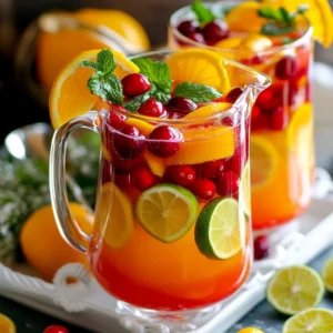 For the Sparkling Winter Vodka Punch, you will need: - 4 cups sparkling water or club soda - 2 cups cranberry juice - 1 cup freshly squeezed orange juice - 1/2 cup freshly squeezed lime juice - 2 tablespoons honey (or adjust to taste) - 1 cup fresh mixed berries (strawberries, blueberries, raspberries) - 1 orange, thinly sliced - 1 lime, thinly sliced - Fresh mint leaves for garnish - Ice cubes You can easily swap ingredients if needed. Here are some ideas: - Use tonic water instead of sparkling water for a twist. - Substitute agave syrup for honey if you're vegan. - Any fruit juice can work in place of cranberry juice. - You can choose any seasonal berries you find. Always look for fresh, high-quality ingredients. Here are some tips: - Visit local farmers' markets for the best fruits and juices. - Choose organic produce when possible for better flavor. - Check your grocery store for fresh herbs, like mint. - Buy juices that are 100% fruit juice without added sugars. Using fresh ingredients makes your punch taste bright and lively. Enjoy the flavors as they come together! {{ingredient_image_2}} Start with a large pitcher. Pour in the cranberry juice, orange juice, and lime juice. Add the honey next. Use a whisk or spoon to mix well. Make sure the honey dissolves completely. This step helps blend the flavors nicely. It also makes the punch sweet and balanced. Now, it&rsquo;s time to add the fizz! Slowly pour in the sparkling water or club soda. Stir gently to keep the bubbles. You want to mix without losing that sparkle. Next, toss in the fresh mixed berries. Add the thinly sliced orange and lime for extra flavor. This will make your punch look colorful and fun. If you want to serve it right away, fill each glass with ice cubes. Pour the punch over the ice to keep it cold. For better flavor, chill the punch for 30 minutes first. This lets the tastes blend well. When ready to serve, add fresh mint leaves on top. This adds a nice touch and a fresh smell. Use clear glasses to show off the vibrant colors. Serve with festive straws for a special feel. To create the best sparkling punch, start with fresh juices. Freshly squeezed orange and lime juice make a big difference. Use good quality cranberry juice too; it adds a rich flavor. Mix the juices first, then add the sparkling water gently. This keeps the fizz alive. Stir slowly to blend without losing bubbles. Chill the punch for 30 minutes to deepen flavors. If you want a sweeter drink, adjust the honey to your taste. You can boost the flavor in many ways. Try adding ginger for some spice. A splash of pomegranate juice can add a unique twist. Fresh herbs like basil or rosemary can also work well. They bring a fresh taste that pairs nicely with the fruits. Experimenting with different berries can change the drink&rsquo;s flavor too. Use strawberries, blueberries, or blackberries based on what you like. Presentation is key to making your punch look festive. Serve the punch in clear glasses to show off the colors. Add fresh fruits like orange and lime slices for beauty. Use ice cubes to keep the punch cold, but don&rsquo;t let them melt too fast. You can even freeze some mixed berries in the ice cubes. This keeps your drink cold and looks pretty too. Finish each glass with a sprig of mint for that special touch. Pro Tips Use Fresh Ingredients: Opt for freshly squeezed juices and in-season berries for the best flavor and nutritional value. Adjust Sweetness to Taste: Depending on your preference and the tartness of your juices, feel free to adjust the amount of honey. Chill for Enhanced Flavor: Allow the punch to chill in the refrigerator for at least 30 minutes to let the flavors meld together beautifully. Garnish Creatively: Experiment with different garnishes like citrus twists or edible flowers for an extra touch of elegance. {{image_4}} You can easily enjoy this punch without alcohol. Just skip the vodka and keep the other ingredients the same. The mix of juices and sparkling water still tastes great. This version is perfect for kids and anyone who doesn&rsquo;t drink. It stays bright and festive, making it a hit at any party. You can add different flavors based on the season. For winter, try adding cinnamon sticks or a splash of pomegranate juice. In spring, fresh mint or cucumber slices bring a refreshing twist. In summer, use lemon or even watermelon for a fun taste. Each season brings new ways to enjoy this punch. Feel free to play with the fruits in your punch. Instead of berries, try diced apples or pears for a crunchy texture. You can also use citrus fruits like grapefruit or tangerines. Mixing fruits not only changes the taste but also makes the punch more colorful. Choose your favorites to make it special and unique. After enjoying your Sparkling Winter Vodka Punch, you may have leftovers. To store it, pour the punch into a clean container. Cover it tightly to keep out air. This helps maintain its fizz and flavor. Store it in the fridge for up to three days. The longer it sits, the less fizzy it becomes. If you want to keep it bubbly, drink it sooner rather than later. Use a glass pitcher or a food-safe plastic container. Glass is great because it won&rsquo;t change the taste. A good seal is key to keeping your punch fresh. Avoid using metal containers, as they can react with the juices. If you plan to store your punch for a long time, consider using ice cube trays for the liquid. This way, you can freeze it and use it later in drinks. Don&rsquo;t toss leftover fruit or mint! You can reuse them in other drinks. Add leftover berries to yogurt or oatmeal for a tasty snack. Use the mint leaves in tea or as a garnish for other drinks. You can even blend the leftover fruit into smoothies. This way, you reduce waste and enjoy more flavors. Yes, you can make this punch ahead of time. I suggest mixing the juices and honey first. Keep the sparkling water separate until you are ready to serve. This helps keep the bubbles fresh and lively. I recommend using a smooth vodka. A good choice is a classic or citrus-flavored vodka. These options blend well with the fruity flavors in the punch. You want a vodka that does not overpower the other tastes. Absolutely! You can adjust the sweetness to your liking. Start with the two tablespoons of honey. Taste it and add more if needed. You can also use a sugar substitute or agave syrup if you prefer. We explored how to make a delicious sparkling punch. We covered important ingredients and suggested swaps. You learned how to prepare, mix, and serve this drink with style. Tips for great flavor and beautiful presentation were shared. Seasonal variations and ways to store leftovers added depth. Remember, making punch can be fun and creative. Enjoy customizing your drink for any event!