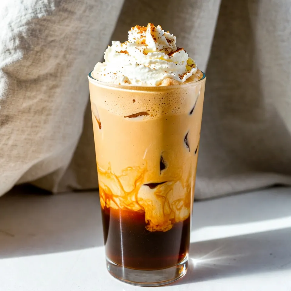 To make this tasty Pumpkin Cream Cold Brew, gather these ingredients: - 1 cup cold brew coffee - 1/2 cup milk of your choice (almond, oat, cow's milk, or any other preferred alternative) - 3 tablespoons pure pumpkin puree - 1 tablespoon pure maple syrup (adjust based on sweetness preference) - 1/2 teaspoon pure vanilla extract - 1/2 teaspoon pumpkin pie spice (plus extra for garnish) - Whipped cream (optional, for an indulgent topping) - Ice cubes You can swap the milk for any option you like. Almond or oat milk gives a nutty flavor. Cow's milk is creamy and rich. If you need a dairy-free choice, try coconut milk for a tropical twist. Each option changes the drink's taste a bit, but all are yummy! Garnishes add flair to your drink. Whipped cream is a classic choice for a rich touch. You can sprinkle extra pumpkin pie spice on top for a warm flavor. A cinnamon stick looks festive and gives a gentle spice. A slice of pumpkin on the rim adds a fun touch too! {{ingredient_image_2}} To start, take a medium bowl. Add 3 tablespoons of pure pumpkin puree. Next, pour in 1 tablespoon of pure maple syrup. You can adjust this if you want it sweeter. Then, add 1/2 teaspoon of pure vanilla extract. Finally, sprinkle in 1/2 teaspoon of pumpkin pie spice. Now, use a whisk to mix until smooth. Make sure there are no lumps. This creamy mix is what makes your drink special. Now, let’s prepare the cold brew. Grab a large glass and fill it with ice cubes. This will keep your drink nice and cold. Next, pour in 1 cup of cold brew coffee. Fill the glass almost to the top. After that, add 1/2 cup of milk of your choice. You can use almond, oat, or even cow's milk. Use a spoon or straw to stir gently. This helps blend the coffee and milk well. Now comes the fun part—layering your drink! Take the pumpkin cream mixture and scoop it on top of the cold brew. Use a spoon to make sure it floats on top. This looks great and tastes even better. If you like, you can add whipped cream on top for extra richness. Don’t forget to sprinkle a little pumpkin pie spice on the whipped cream. This adds flavor and makes your drink look pretty. Serve your drink right away and remind guests to stir gently before sipping! To get a smooth and rich texture, use a whisk. Mix the pumpkin puree, maple syrup, and vanilla well. This helps blend the flavors and creates a creamy base. Choose full-fat milk for a richer feel. If you want it lighter, almond or oat milk works great too. Layer the pumpkin cream carefully on top of the cold brew. This keeps it fluffy and lets it float beautifully. You can tweak the sweetness to fit your taste. Start with one tablespoon of maple syrup. If you like it sweeter, add more syrup a little at a time. Taste as you go! You can also try honey or agave syrup for a different twist. If you want less sugar, skip the syrup entirely. The pumpkin and spices add a lot of flavor! For a stunning look, use a clear glass. This shows off the layers. Add ice first, then cold brew, and finally the pumpkin cream. A dollop of whipped cream on top makes it fancy. Sprinkle extra pumpkin pie spice for flair. You can even add a cinnamon stick or a slice of pumpkin on the glass rim. This small touch adds charm and makes it more fun! Pro Tips Choose the Right Milk: Experiment with different milk alternatives to find your perfect flavor profile. Almond milk adds nuttiness, while oat milk offers creaminess. Adjust Sweetness: Customize the sweetness of your drink by varying the amount of maple syrup. Start with less and add more to taste. Layering Technique: For a beautiful layered effect, pour the pumpkin mixture slowly over the back of a spoon onto the cold brew to prevent them from mixing too quickly. Chill Your Glass: For an extra refreshing drink, chill your glass in the freezer for a few minutes before preparing your Pumpkin Spice Cream Cold Brew. {{image_4}} You can add fun flavors to your pumpkin cream cold brew. Here are some ideas: - Chocolate: Use a splash of chocolate syrup for a mocha twist. - Caramel: Drizzle caramel sauce on top for extra sweetness. - Coconut: Swap regular milk for coconut milk for a tropical vibe. - Hazelnut: Add hazelnut syrup for a nutty flavor boost. These additions can make your drink unique and tasty. Making a vegan version is simple. Just choose plant-based milk. Here are some great options: - Almond milk: Light and nutty, perfect for this drink. - Oat milk: Creamy and sweet, it blends well with pumpkin. - Soy milk: A good source of protein and rich texture. - Cashew milk: Super creamy and adds a nice flavor. These options keep the drink delicious while being dairy-free. Want it spicier? You can adjust the pumpkin pie spice. Start with half a teaspoon, then: - Increase it: Add more spice if you love heat. - Add cinnamon: A pinch of cinnamon can enhance warmth. - Use ginger: A dash of ground ginger adds a zesty kick. These adjustments can make your drink perfect for your taste buds. If you have pumpkin cream left over, store it in the fridge. Use an airtight container to keep it fresh. It can last for about 3 to 5 days. When you want to use it again, just give it a good stir. This helps mix any separation that may happen. If it looks or smells off, it's best to toss it. Cold brew coffee keeps well too. Store it in a sealed jar in the fridge. It stays fresh for about 1 to 2 weeks. Always use clean containers to avoid any bad flavors. When serving, pour over fresh ice for the best taste. If it's been in the fridge for a while, shake it to mix. Here’s a quick look at the shelf life for key ingredients: - Pure pumpkin puree: About 5 to 7 days in the fridge. - Milk (dairy or plant-based): Check the carton for the best-by date. - Pure maple syrup: Indefinite if stored in a cool, dark place. - Pumpkin pie spice: Keep it in a cool, dry place for up to 2 years. Always check for freshness before using ingredients. This ensures you enjoy the best flavors in your pumpkin cream cold brew! Cold brew uses coarsely ground coffee steeped in cold water for hours. This makes it less acidic and smoother than iced coffee. Iced coffee is brewed hot and cooled down. The key difference is the brewing method and taste. Cold brew is often richer and less bitter. Yes, you can prepare the pumpkin cream in advance. Just store it in the fridge. The cold brew can also be made ahead. Mix them just before serving to keep the layers nice. This way, you can enjoy it fresh anytime. You can add honey or agave nectar for natural sweetness. Another option is to use flavored milk, like vanilla or sweetened almond milk. You might also try adding more pumpkin puree for a richer taste without added sugar. Absolutely! Just multiply the ingredients by the number of servings you want. Use a big bowl for the pumpkin cream and a large pitcher for the cold brew. This way, you can serve friends or family easily. Enjoy sharing this tasty drink! This article covers how to make a delicious cold brew with pumpkin cream. You have learned about key ingredients, including milk options and garnishes. I shared how to mix and layer your drink for the best taste. You also discovered tips for a perfect creamy texture and adjustments for sweetness. In the end, this drink is easy to make and fun to customize. Enjoy crafting your perfect cold brew!