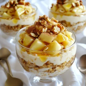 Here are the simple ingredients you need for Overnight Cinnamon Apple Oats: - 1 cup rolled oats - 1 &frac12; cups almond milk (or any milk of your choice) - 1 medium apple, cored and diced - 1 tablespoon pure maple syrup (or honey) - 1 teaspoon ground cinnamon - &frac12; teaspoon pure vanilla extract - &frac14; cup Greek yogurt (optional) - A handful of walnuts or pecans, roughly chopped - A pinch of salt Each ingredient plays a key role. The rolled oats form the base. Almond milk adds creaminess. Diced apples bring sweetness and crunch. Maple syrup or honey adds a touch of sweetness. Ground cinnamon gives that warm, cozy flavor. Vanilla extract enhances the taste, while Greek yogurt adds extra creaminess. Nuts provide a nice crunch and extra nutrients. Finally, salt balances all the flavors. When you gather these ingredients, make sure they are fresh. The quality of your oats and apples can really make a difference. Choose a sweet apple variety for the best flavor. This recipe is flexible too. Feel free to switch out the milk or nuts based on what you have at home. Enjoy the fun of customizing this dish to your taste! {{ingredient_image_2}} 1. In a medium bowl or a large mason jar, combine 1 cup of rolled oats and 1 &frac12; cups of almond milk. Stir well until the oats soak up the milk. 2. Next, add 1 medium diced apple, 1 tablespoon of maple syrup, 1 teaspoon of ground cinnamon, &frac12; teaspoon of vanilla extract, and a pinch of salt. If you want extra creaminess, add &frac14; cup of Greek yogurt now. Mix the ingredients until everything is well combined. 3. Taste the mixture. If you want it sweeter, add more maple syrup or more cinnamon to your liking. 4. Cover the bowl with plastic wrap or seal the mason jar. Place it in the fridge overnight or for at least 4 to 6 hours. This soaking time helps the oats absorb all the flavors and liquid. 5. When you're ready to eat, take the oats out of the fridge. Stir them well. If they seem too thick, add a splash of almond milk to make them creamy. 6. Before serving, sprinkle the top with a handful of chopped walnuts or pecans. This adds a nice crunch and flavor to your dish. Enjoy your tasty Overnight Cinnamon Apple Oats! You can easily change how sweet your oats are. If you want less sweetness, use less maple syrup or honey. You can also swap these for mashed bananas or unsweetened applesauce. Both options add flavor and moisture without too much sugar. For an even creamier texture, add Greek yogurt to your oats. It gives a nice, thick feel and adds protein too. You can also try different types of milk. Almond milk is light, but whole milk or oat milk will make your oats richer. Experiment with what you like best! Cinnamon is key to this recipe. I suggest using ground cinnamon for a warm taste. If you want more spice, try adding a bit more, but start with a teaspoon. You can also use cinnamon sticks for a different flavor. Just remove them before serving! Pro Tips Use Fresh Apples: Choose crisp and sweet apples like Honeycrisp or Fuji for the best flavor and texture in your overnight oats. Customize the Sweetness: Adjust the amount of maple syrup or honey based on the sweetness of your apples and personal preference. Add More Texture: Incorporate additional toppings like dried fruits or seeds in the morning for extra flavor and crunch. Make It Vegan: To keep your overnight oats plant-based, stick with almond milk and maple syrup, and skip the Greek yogurt or use a dairy-free alternative. {{image_4}} You can change up the fruit in your oats. Bananas add a creamy texture. Slice them and mix them in. Berries like blueberries or strawberries also work well. They add a nice pop of color and flavor. You can even try peaches or pears for a twist. Just pick your favorite fruits and enjoy! Chopped nuts or seeds can add crunch. Walnuts and pecans are great, but you can try almonds or hazelnuts too. If you want a nut-free option, sprinkle on pumpkin seeds or sunflower seeds. They give a nice bite and add healthy fats. Choose what you like best to make it yours! To make this recipe vegan, simply swap out dairy. Use almond milk or coconut milk instead of cow's milk. You can skip the Greek yogurt or use a plant-based yogurt for creaminess. Maple syrup is already vegan, so you&rsquo;re all set there. These swaps make this dish perfect for everyone! You can store your overnight cinnamon apple oats in the fridge for up to five days. This is great for meal prep! Use a mason jar or a tight container. These options keep the oats fresh and tasty. Always ensure that the lid is on tight. This helps prevent any unwanted smells from other foods in the fridge. To freeze the oats, pour them into freezer-safe containers. Leave some space at the top, as the oats will expand. You can store them for up to three months. When you're ready to eat, just take one out and thaw it in the fridge overnight. This method keeps the oats creamy and delicious. If you want to reheat the oats, place them in a bowl and add a splash of almond milk. This helps to keep them from getting too thick. Heat in the microwave for about one minute. Stir halfway through to make sure they heat evenly. Enjoy your warm, tasty oats just like fresh! Yes, you can use quick oats. Quick oats cook faster and absorb liquid more quickly. They will make your oats softer. But, rolled oats give a better texture. If you like a chewier bite, stick with rolled oats. To make the oats gluten-free, choose certified gluten-free oats. Regular oats can be cross-contaminated with gluten. Always check the label. This simple swap makes the dish safe for those with gluten issues. Overnight Cinnamon Apple Oats have great nutrition. Here&rsquo;s a breakdown per serving: - Calories: About 300 - Carbohydrates: 45 grams - Fiber: 8 grams - Protein: 10 grams - Fat: 9 grams The oats provide energy, while apples add vitamins. Greek yogurt boosts protein, making this meal hearty. You should refrigerate the oats. Leaving them out can spoil the ingredients. The cold helps the oats absorb the almond milk and flavors. It also keeps the mix fresh and safe to eat. You can serve many things with these oats. Consider pairing them with: - Fresh fruit like bananas or berries - A dollop of yogurt for creaminess - A cup of tea or coffee for a warm drink - A sprinkle of granola for extra crunch These sides add variety and make your breakfast even better. You learned how to make Overnight Cinnamon Apple Oats step by step. We covered ingredients, tips, and variations for your taste. You can sweeten it how you like and add fruits or nuts for fun. Remember, these oats store well in the fridge and freeze nicely too. Experiment with your toppings and feel free to ask any questions. Enjoy this easy, healthy breakfast in a way that fits your style. Brown sugar, honey, or even a scoop of peanut butter can make it special. Keep it simple, fresh, and delicious!