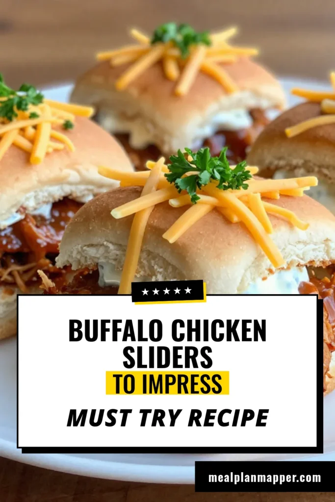 Try this delicious spicy chicken sliders recipe that will be a hit at your next gathering! These Buffalo chicken sliders, filled with cream cheese buffalo chicken, are not only easy to make but also perfect as party appetizers with chicken. With a kick of flavor and creamy texture, they’re sure to impress. Gather your friends and family, and enjoy these easy buffalo sliders! Save this recipe for your next event! #BuffaloChickenSliders #PartyAppetizers #SpicyChickenSliders #EasyBuffaloSliders