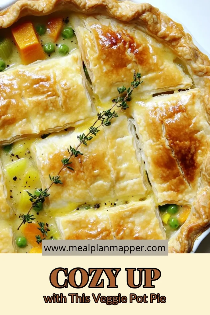 Warm up this season with a delicious Winter Veggie Pot Pie, the ultimate comfort food! This easy vegetarian pot pie recipe features a medley of colorful vegetables enveloped in flaky puff pastry. Whether you’re a seasoned cook or a beginner, this easy vegetable pot pie is perfect for everyone. Treat yourself and your loved ones to a cozy meal that’s full of flavor. Don’t forget to save this recipe for later! #WinterVeggiePotPie #VegetarianPotPieRecipe #EasyVegetablePotPie #ComfortFoodPotPie