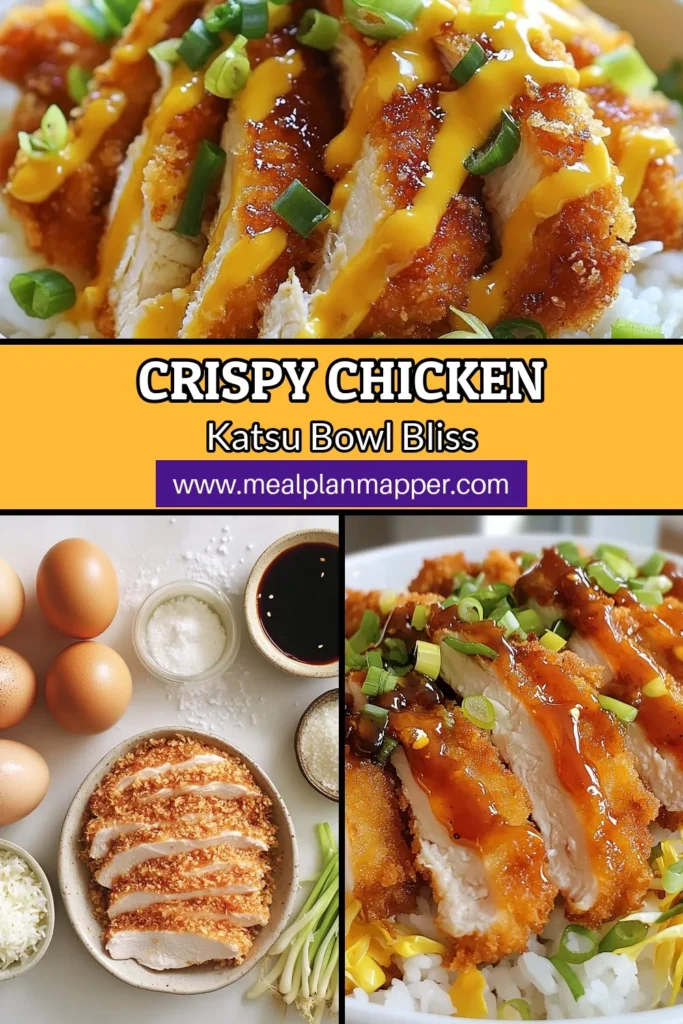 Discover the ultimate crispy chicken katsu bowls recipe that combines juicy panko breaded chicken with a delicious tonkatsu sauce drizzle. Perfect for a quick and easy chicken dinner, this dish is sure to impress your family and friends. Elevate your weeknight meals with this satisfying recipe that balances crunchy and savory flavors. Save this recipe now for a night of comfort food bliss! #CrispyChickenKatsu #ChickenKatsuBowls #PankoBreadedChicken #EasyChickenDinner