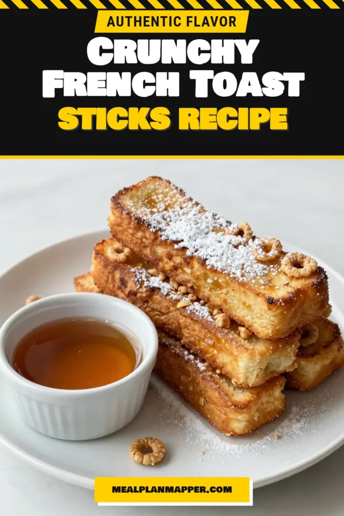 Start your mornings with these delicious Cap’n Crunch French toast sticks! This easy French toast sticks recipe combines thick-cut bread dipped in a creamy egg mixture and coated with crunchy Cap’n Crunch cereal for a delightful twist. Perfect for breakfast sticks with cereal that the whole family will love. Don't miss out on this crunchy French toast recipe! Save this recipe for your next brunch adventure! #CapnCrunch #FrenchToast #BreakfastRecipe #EasyRecipes