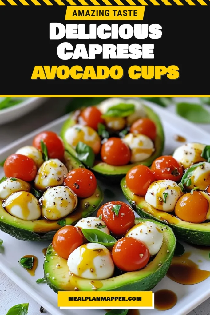 Discover the deliciousness of Caprese stuffed avocados, the perfect blend of creamy avocado, fresh basil, and mozzarella! This easy healthy appetizer is not only a stunning dish but also a crowd-pleaser at any gathering. Try this fresh basil avocado dish for your next snack or party. Explore unique avocado recipes that will impress your guests and leave them wanting more. Save this recipe for mozzarella stuffed avocados and enjoy healthy eating! #CapreseAvocados #HealthyAppetizers #AvocadoRecipes #FoodieFavorites