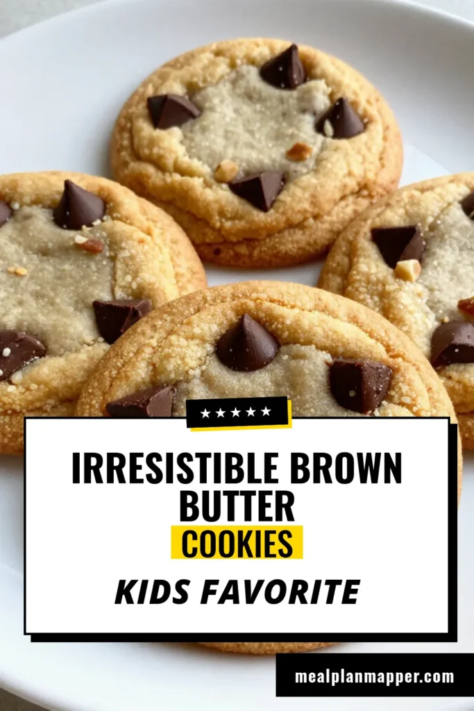 Make your dessert dreams come true with these irresistible brown butter chocolate chip cookies! This chewy chocolate chip cookies recipe is perfect for any occasion and is one of the best chocolate chip cookie recipes you'll ever try. With easy steps for homemade chocolate chip cookies, you’ll have a delicious batch ready in just 30 minutes! Click to discover the full recipe and start baking your new favorite treat. #BrownButterCookies #ChewyCookies #EasyCookieRecipes #HomemadeCookies