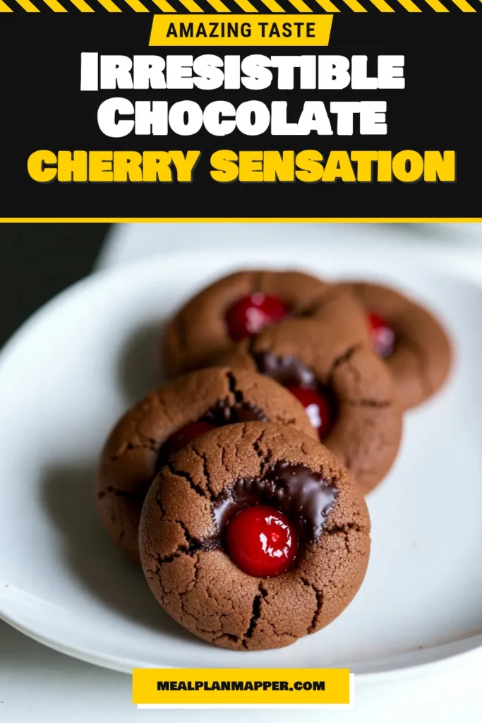 Indulge in the delightful taste of chocolate covered cherry cookies! This easy chocolate cookie recipe features maraschino cherry cookies topped with a rich chocolate coating. Perfect for dessert with cherries, these homemade chocolate cookies will impress friends and family. Bake a batch today and enjoy the delicious combination of chocolate and cherries. Discover the recipe now and save to your dessert board! #ChocolateCoveredCherryCookies #MaraschinoCherryCookies #EasyDesserts #HomemadeCookies
