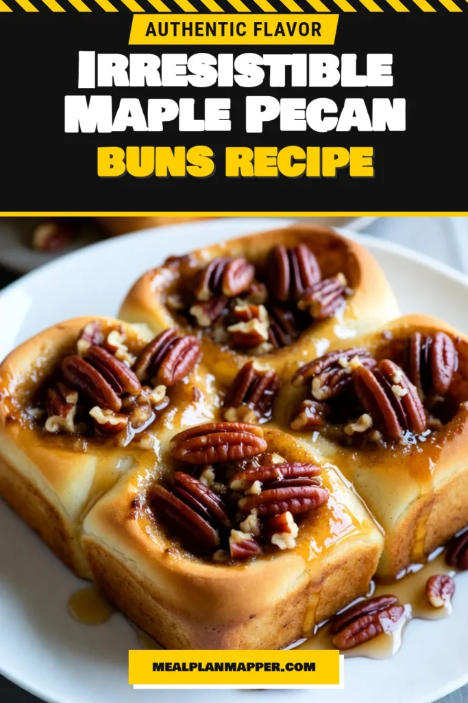 Indulge in the irresistible delight of maple pecan sticky buns! This homemade sticky bun recipe is perfect for breakfast or brunch, featuring soft cinnamon pecan rolls drenched in rich maple syrup. Easy to make and perfect for sharing, these sticky buns are sure to impress. Don’t miss out on this sweet treat—save the recipe now and bring a taste of comfort to your table! #MaplePecanStickyBuns #HomemadeStickyBuns #CinnamonPecanRolls #EasyBreakfastBuns