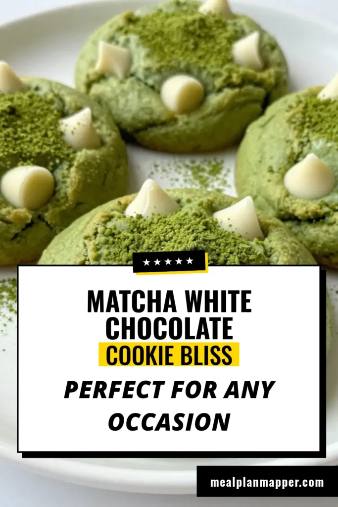 Indulge in these Matcha White Chocolate Cookies, a delightful twist on classic white chocolate cookies. This easy matcha cookies recipe combines rich matcha green tea powder with creamy white chocolate for a gourmet treat. Add macadamia nuts for an extra crunch in these matcha green tea cookies. Perfect for any occasion, these cookies will impress your guests! Try this simple recipe today! #MatchaCookiesRecipe #WhiteChocolateCookies #GourmetCookieRecipes #MacadamiaNutCookies