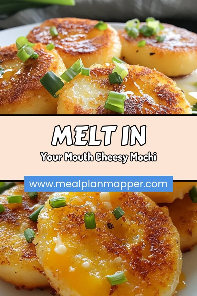 Discover the delightful world of cheesy potato mochi with this easy potato mochi recipe! Made with glutinous rice flour, these crispy mochi snacks are a perfect blend of creamy mashed potatoes and gooey mozzarella. Impress your friends with homemade potato mochi that's great for any occasion. Don't forget to save this recipe for later and enjoy delicious bites at home! #PotatoMochi #CrispyMochiSnacks #GlutinousRiceFlourRecipes #HomemadeMochi