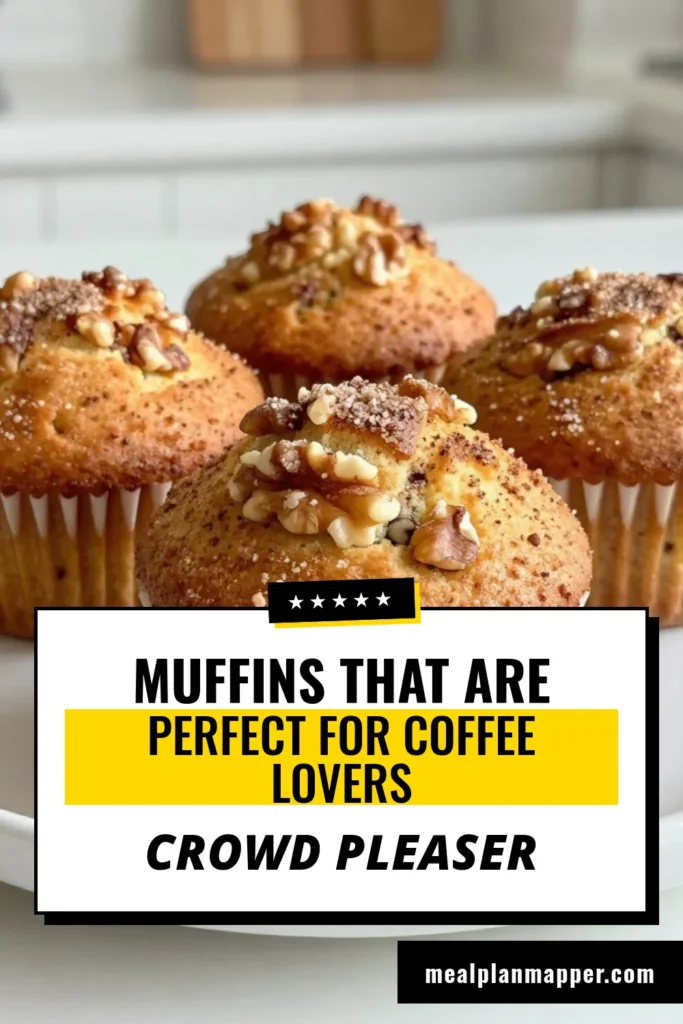 Indulge in these easy coffee cake muffins, perfect for breakfast or a sweet snack! With a fluffy texture and a sprinkle of cinnamon and walnuts, these cinnamon walnut muffins are a must-try. This homemade coffee cake recipe is simple to follow, making it one of the best breakfast muffin ideas for busy mornings. Bake a batch today and savor the delightful flavors! Save this for later! #CoffeeCakeMuffins #EasyMuffinRecipes #BreakfastIdeas #HomemadeCoffeeCakes
