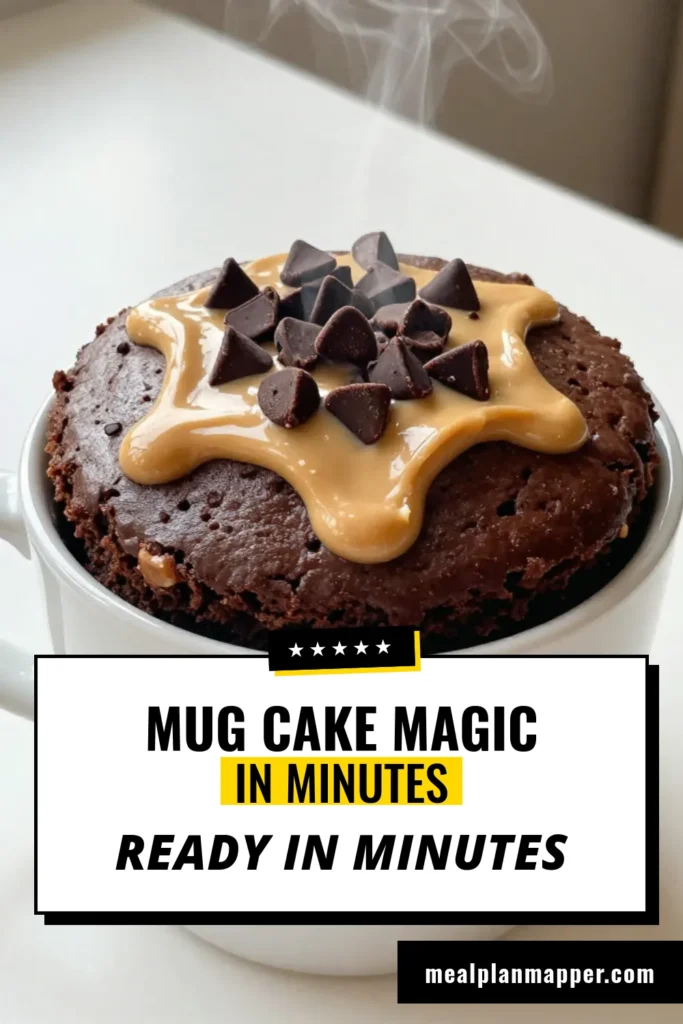 Indulge in this easy chocolate mug cake with our delightful chocolate peanut butter mug cake recipe! Perfect for when you're craving something sweet, this quick dessert recipe takes just minutes to whip up in the microwave. Enjoy the rich flavors of choco peanut butter cake topped with chocolate chips for an extra treat. Treat yourself today and save this easy microwave mug cake for your next dessert craving! #MugCakeRecipe #QuickDessert #MicrowaveMugCake #EasyChocolateMugCake