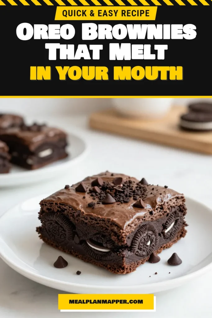 Indulge in these delicious Oreo stuffed brownies, the ultimate brownie recipe with Oreos that everyone will love! This easy brownie dessert is perfect for satisfying your sweet tooth with rich chocolate flavors and a delightful Oreo surprise. Follow our step-by-step stuffed brownies recipe for a treat that's simple to make and impossible to resist. Get ready to impress your friends and family—save this recipe today! #OreoBrownies #ChocolateDessert #EasyBrownieRecipe #BakingFun