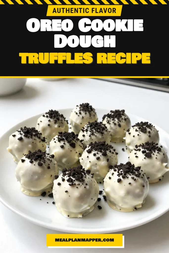 Satisfy your sweet cravings with this easy Oreo truffle recipe! These no-bake Oreo dessert treats are a delightful mix of cookie dough truffles and white chocolate-coated truffles, perfect for any occasion. With just a few simple ingredients, you can create these mouthwatering delights that are sure to impress. Click to discover the full recipe and make these yummy easy Oreo treats today! #OreoTruffles #NoBakeDesserts #ChocolateLovers #SweetTreats