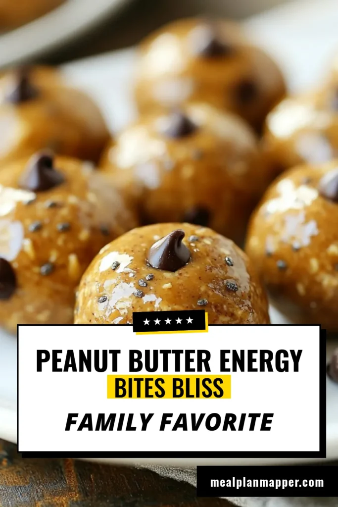 Looking for a quick and nutritious pick-me-up? These Peanut Butter Energy Balls are the perfect healthy snack! Packed with protein and made with no-bake ingredients, they are simple to prepare. Enjoy these No-Bake Protein Bites made with rolled oats, chia seeds, and a touch of honey. Perfect for on-the-go munching! Try out this fun recipe and elevate your snack game today. #PeanutButterEnergyBalls #HealthySnackRecipes #ChiaSeedRecipes #PeanutButterSnacks