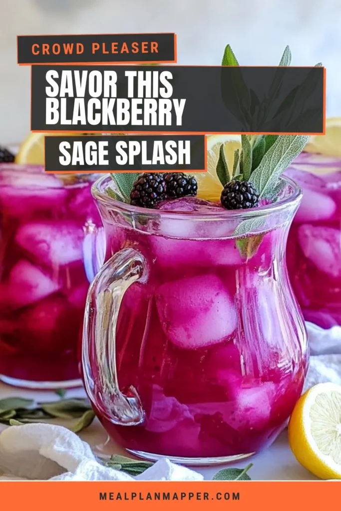 Quench your thirst with this delicious blackberry sage lemonade recipe, the perfect choice for refreshing summer drinks. Enjoy a delightful twist on homemade lemonade with sage that combines sweet blackberries and aromatic herbs. This easy lemonade recipe is ideal for gatherings, and you can explore berry lemonade variations to impress your guests. Save the recipe and elevate your summer drink game! #LemonadeRecipe #SummerDrinks #BerryLemonade #HomemadeLemonade