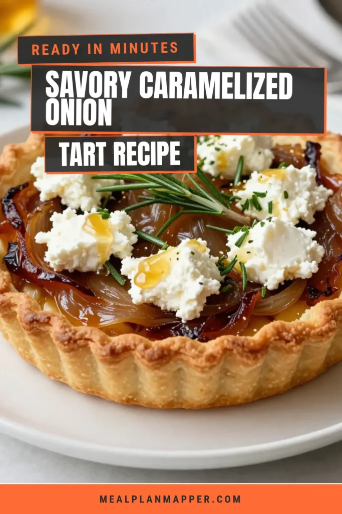 Indulge in this delicious Caramelized Onion Goat Cheese Tart, a must-try savory tart recipe using puff pastry! Perfect for entertaining, this balsamic onion tart combines golden caramelized onions and creamy goat cheese for an exquisite flavor. Simple to make and visually stunning, this goat cheese pastry will impress your guests. Don’t miss out; save this recipe for your next gathering! #CaramelizedOnionTart #GoatCheesePastry #PuffPastryRecipe #SavoryTartRecipe