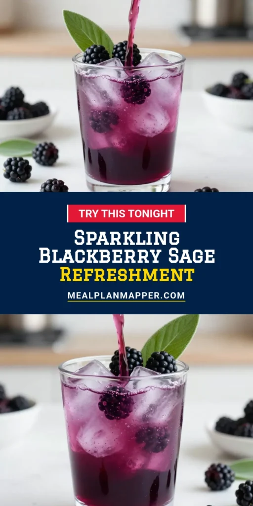 Quench your thirst with a delightful Blackberry Sage Mocktail, the perfect non-alcoholic summer beverage! This refreshing blackberry drink combines fresh blackberries and sage with sparkling water to create a sparkling sensation. Ideal for gatherings or a relaxing afternoon, this recipe showcases easy blackberry cocktail recipes you can whip up in just 10 minutes. Try this sparkling water recipe today and elevate your summer! Save for later! #MocktailRecipes #SummerBeverages #DrinkRecipes #BlackberryDrinks