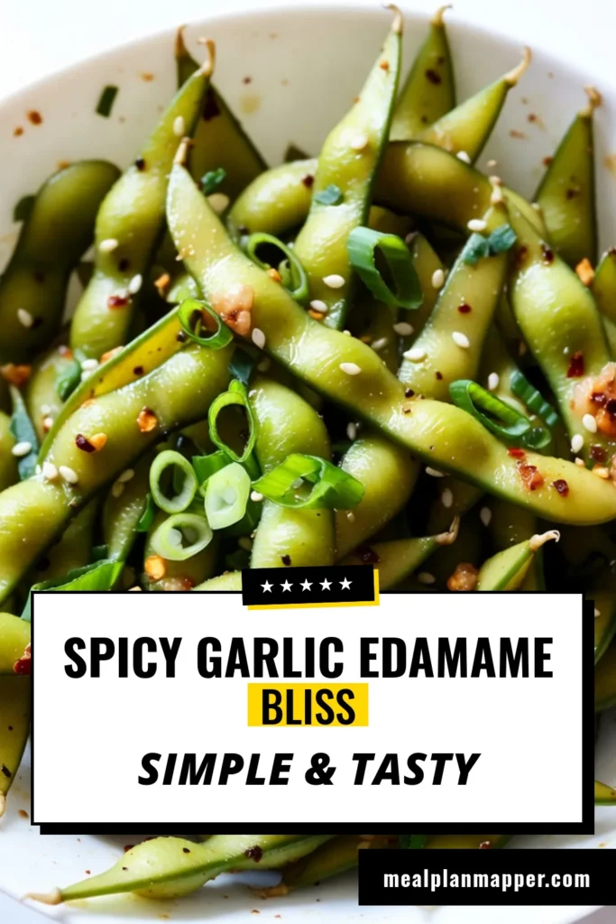 Looking for a tasty and quick snack? Try this Spicy Garlic Edamame recipe! Perfect as an easy edamame snack or a delicious garlic edamame appetizer. It's a healthy spicy snack that’s both flavorful and vegan! In just 15 minutes, you can whip up this irresistible vegan edamame dish that everyone will love. Don’t forget to save this recipe for your next gathering! #SpicyGarlicEdamame #VeganSnack #HealthyEats #EasyRecipes