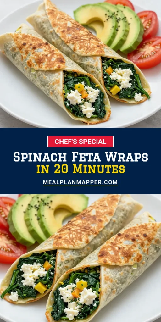 Start your mornings right with these delicious Spinach Feta Breakfast Wraps! This Whole Wheat Tortilla Recipe is a perfect choice for Healthy Breakfast Wraps that are quick and easy to make. Packed with fresh spinach and creamy feta, this Easy Spinach Feta Recipe is ideal for anyone seeking vegetarian breakfast ideas. Try it today and elevate your breakfast game! Don’t forget to save this recipe! #HealthyBreakfast #VegetarianRecipes #SpinachFeta #EasyBreakfastIdeas