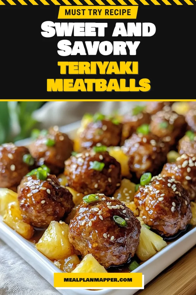 Looking for a quick and delicious meal? Try these teriyaki pineapple meatballs! Made with ground chicken or turkey, this easy meatball recipe blends the sweetness of pineapple with a healthy teriyaki sauce dish. Perfect for a family dinner, these baked meatballs with pineapple are both nutritious and full of flavor. Don't miss out on this tasty addition to your dinner menu—save it now! #TeriyakiPineappleMeatballs #EasyMeatballRecipes #HealthyDinners #GroundChickenRecipes