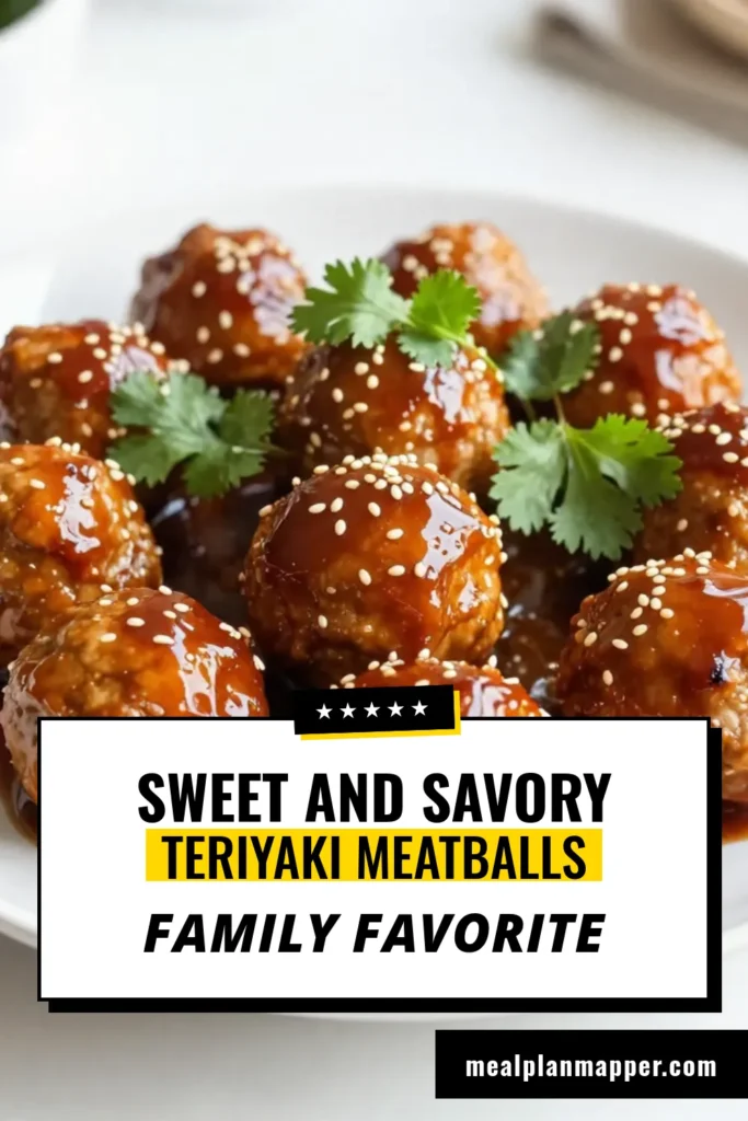 Looking for a delicious and easy meal? Try these Teriyaki chicken meatballs! This ground chicken meatball recipe features tender meatballs coated in a homemade teriyaki sauce that’s bursting with flavor. Perfect as easy teriyaki meatballs for a weeknight dinner or as Asian chicken meatballs for entertaining. Save this recipe and impress your family and friends tonight! #TeriyakiChickenMeatballs #EasyMeatballs #GroundChicken #AsianFlavors