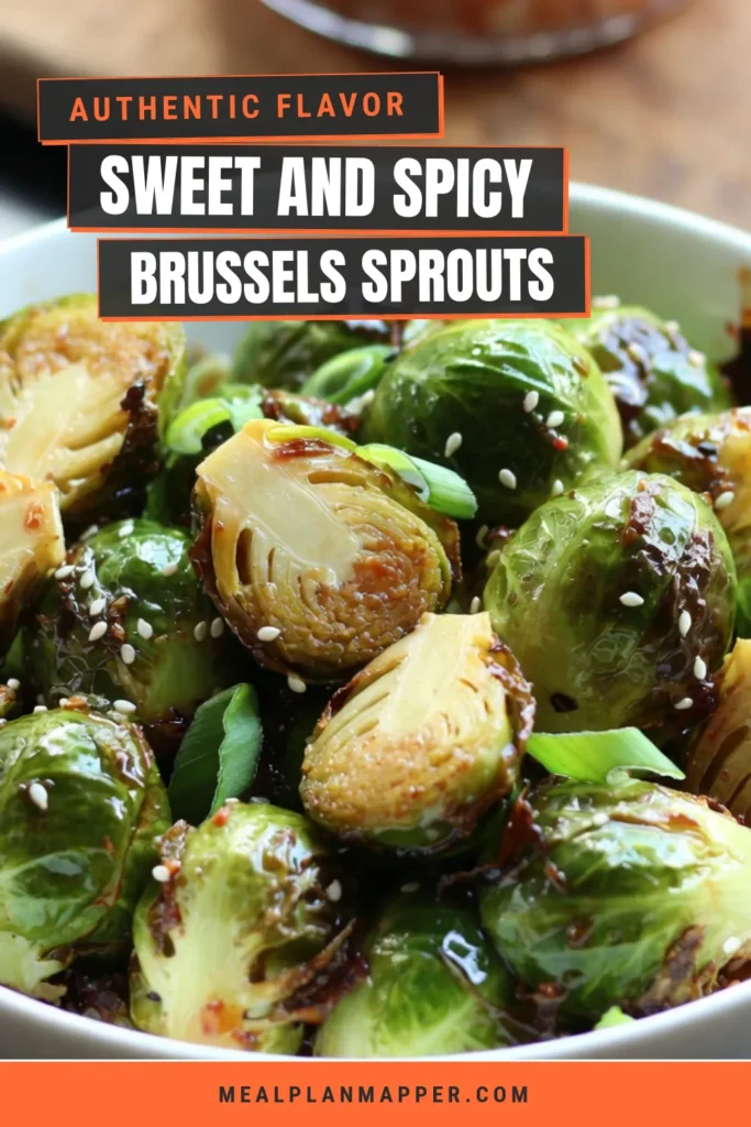 Elevate your meals with these irresistible Honey Sriracha Brussels sprouts! This roasted Brussels sprouts recipe combines the perfect balance of sweetness and spice to create a delicious vegetable side dish. Enjoy these honey glazed Brussels sprouts as a standout accompaniment or appetizer. Ready in just 35 minutes, they promise to delight your taste buds! Save this spicy Brussels sprouts recipe for your next dinner! #HoneySriracha #BrusselsSprouts #VegetableSideDish #HealthyRecipes