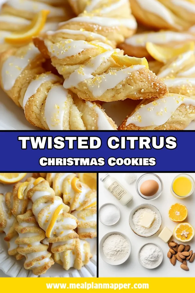 Indulge in the sweetness of the season with these Almond Citrus Twisted Christmas Cookies! This delightful Christmas cookie recipe combines zesty citrus with the nutty flavor of almond for a festive dessert that's perfect for holiday baking. Each twisted cookie is a treat for the eyes and taste buds. Get ready to impress your guests! Pin now for an easy holiday recipe that will be a hit at any festive gathering! #AlmondCitrusCookies #ChristmasCookieRecipe #HolidayBaking #FestiveDessertRecipes