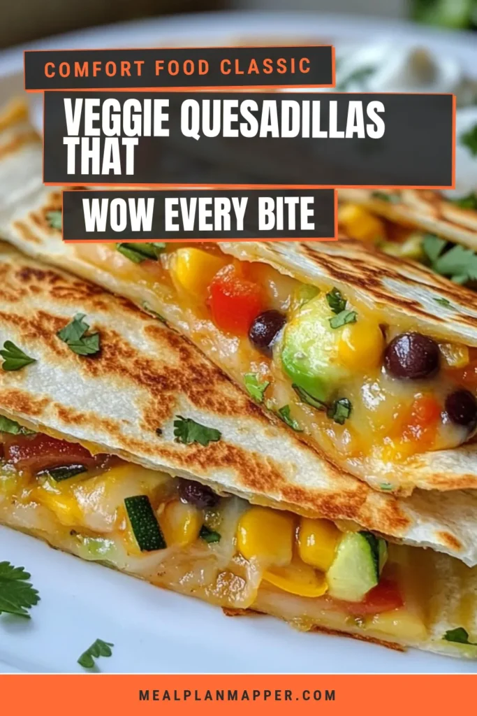 Discover the ultimate loaded veggie quesadillas that take healthy vegetarian quesadillas to a whole new level! This easy veggie recipe features whole wheat tortillas filled with black beans, fresh vegetables, and melted cheese. Perfect for a quick meal, these black bean quesadillas are not only delicious but also nutritious. Try this whole wheat quesadilla recipe today and enjoy a guilt-free treat! Save and share for later! #VeggieQuesadillas #HealthyRecipes #VegetarianCooking #EasyMeals