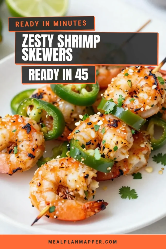 Discover the deliciousness of Jalapeño Lime Grilled Shrimp! This spicy shrimp marinade recipe elevates your grilled shrimp skewers to a whole new level of flavor. Perfect for an easy shrimp grilling recipe, it’s a fantastic option for healthy shrimp dinner ideas. Impress your guests with this vibrant dish that's quick and satisfying. Don’t wait—save this recipe for your next cookout! #GrilledShrimp #HealthyEating #SeafoodRecipes #ShrimpSkewers